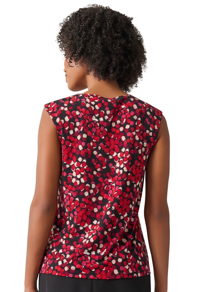 Womens Sleeveless Printed Blouse