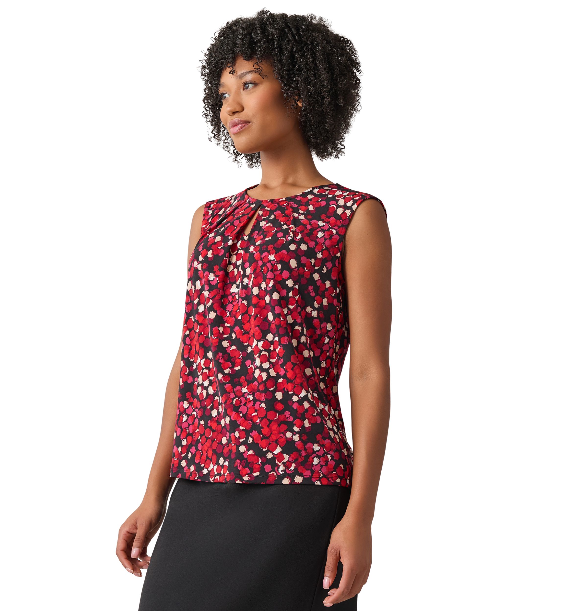 Womens Sleeveless Printed Blouse