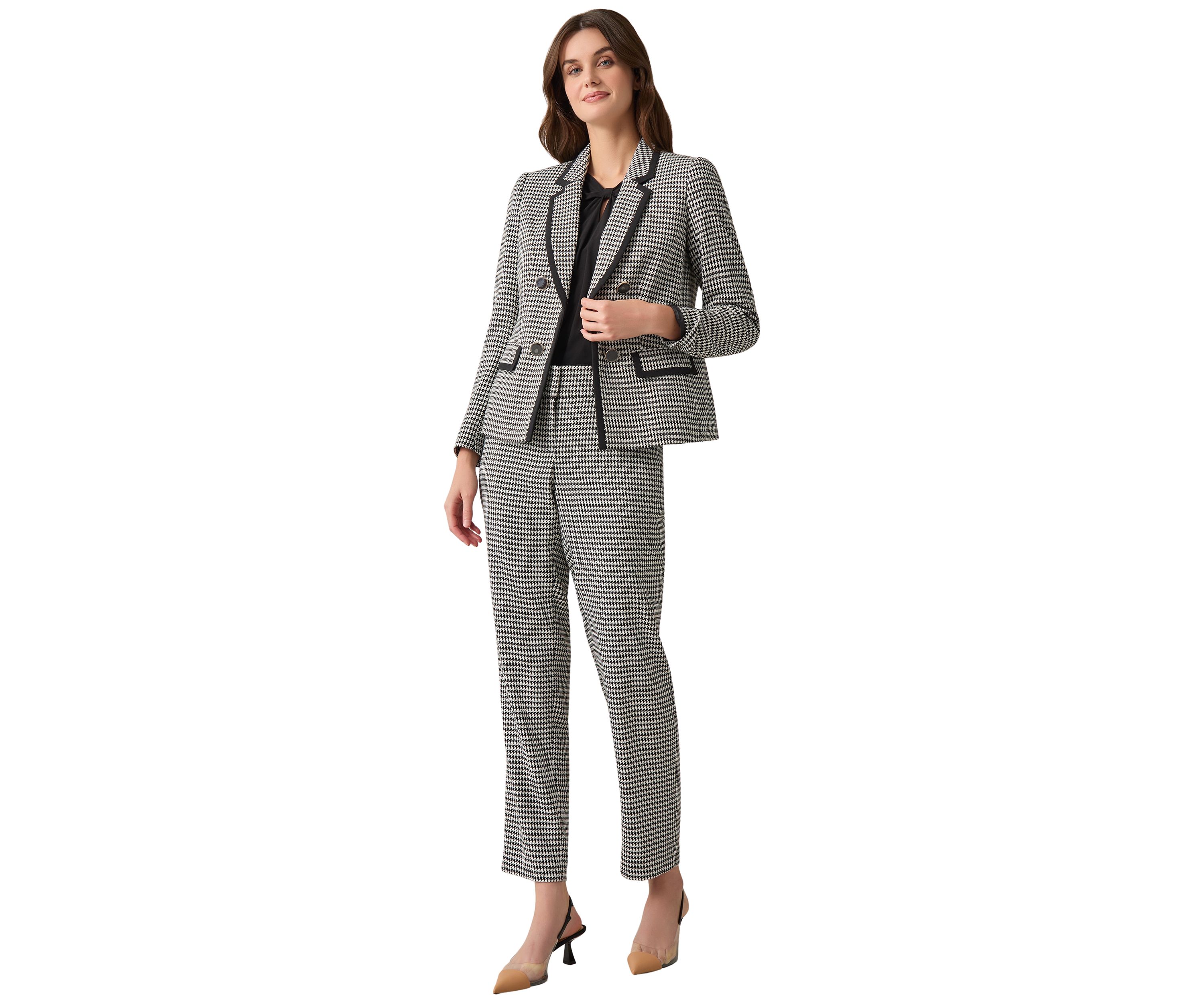 Womens Faux Double Breasted Printed Suit Separate Jacket