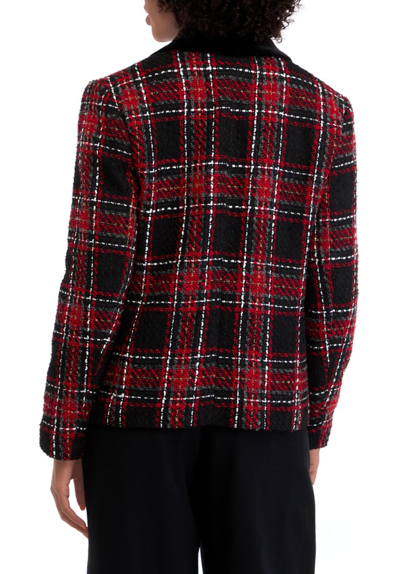 Womens Notch Collar Open Jacket
