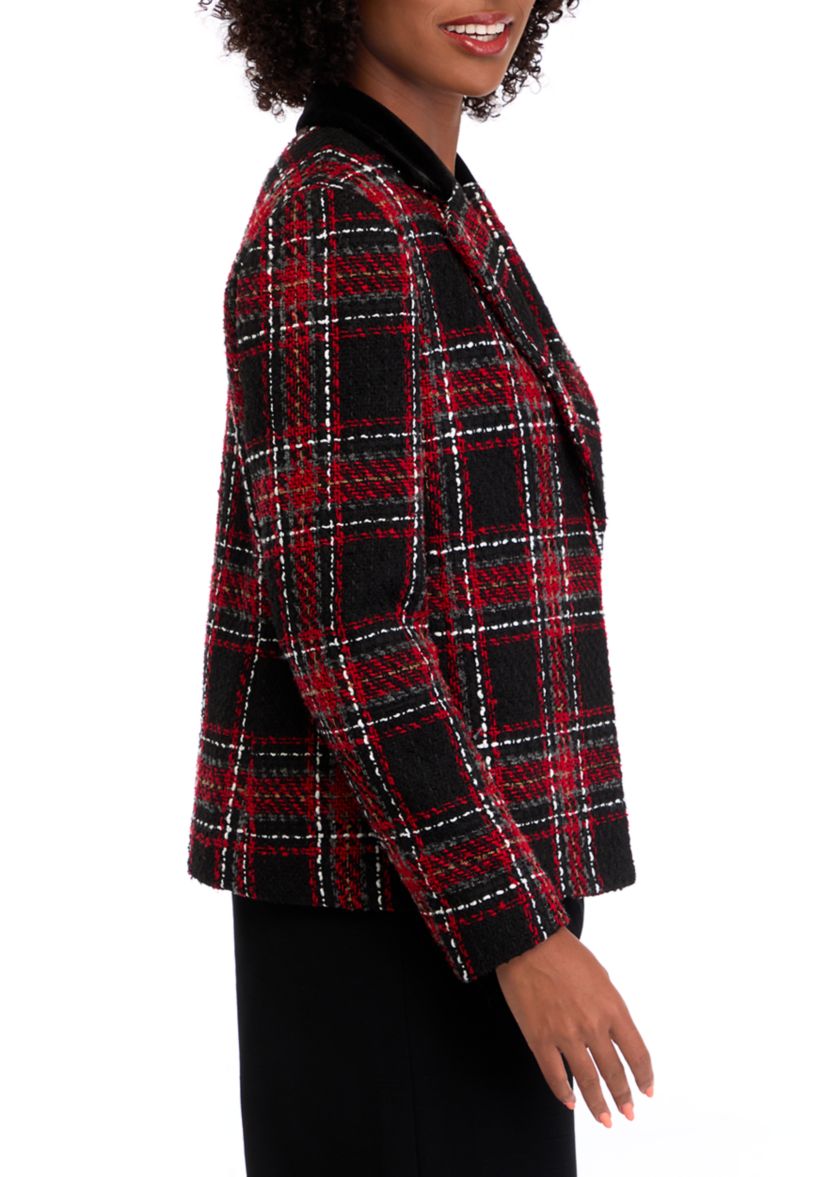 Womens Notch Collar Open Jacket