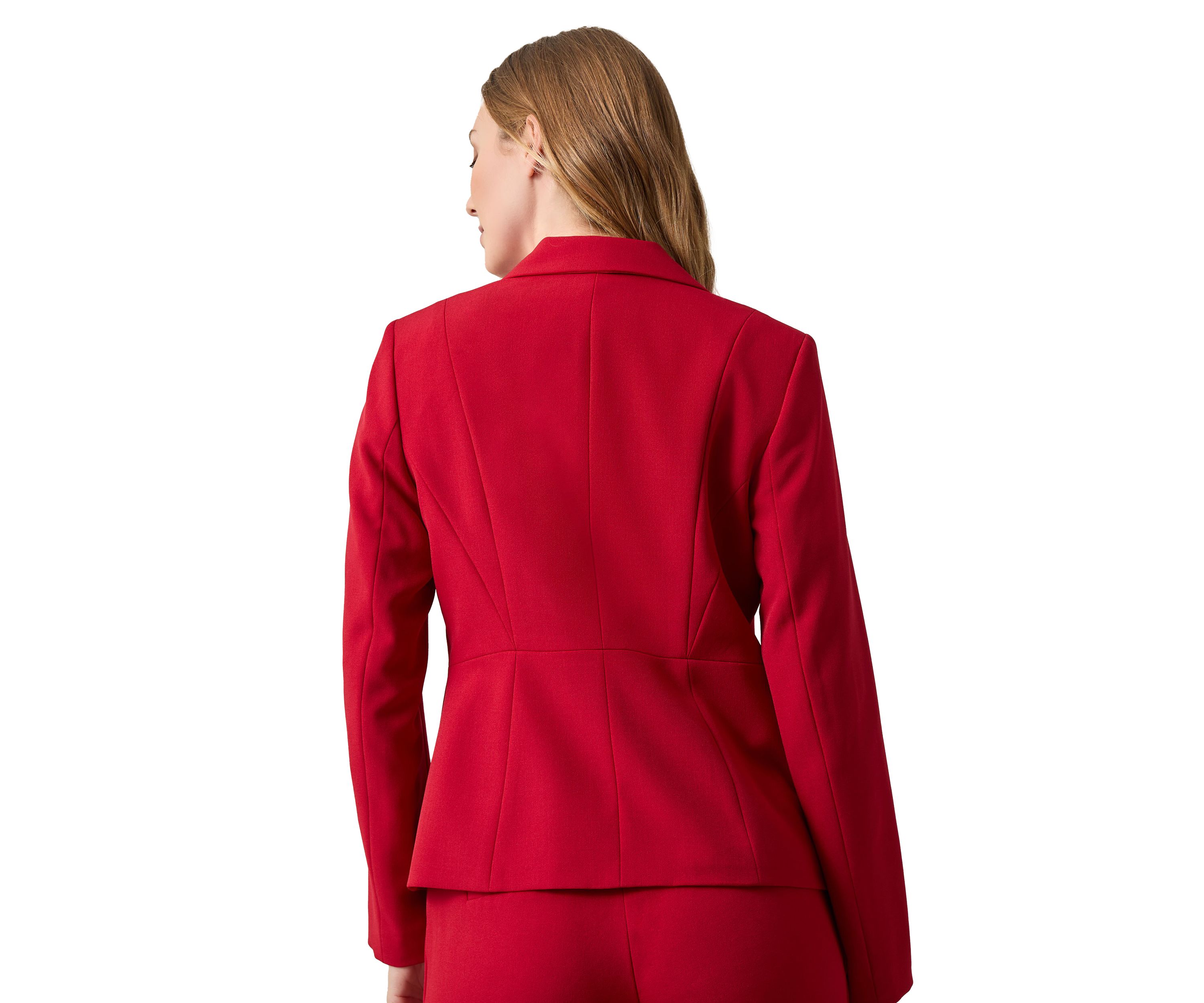 Womens One Button Jacket with Princess Seams