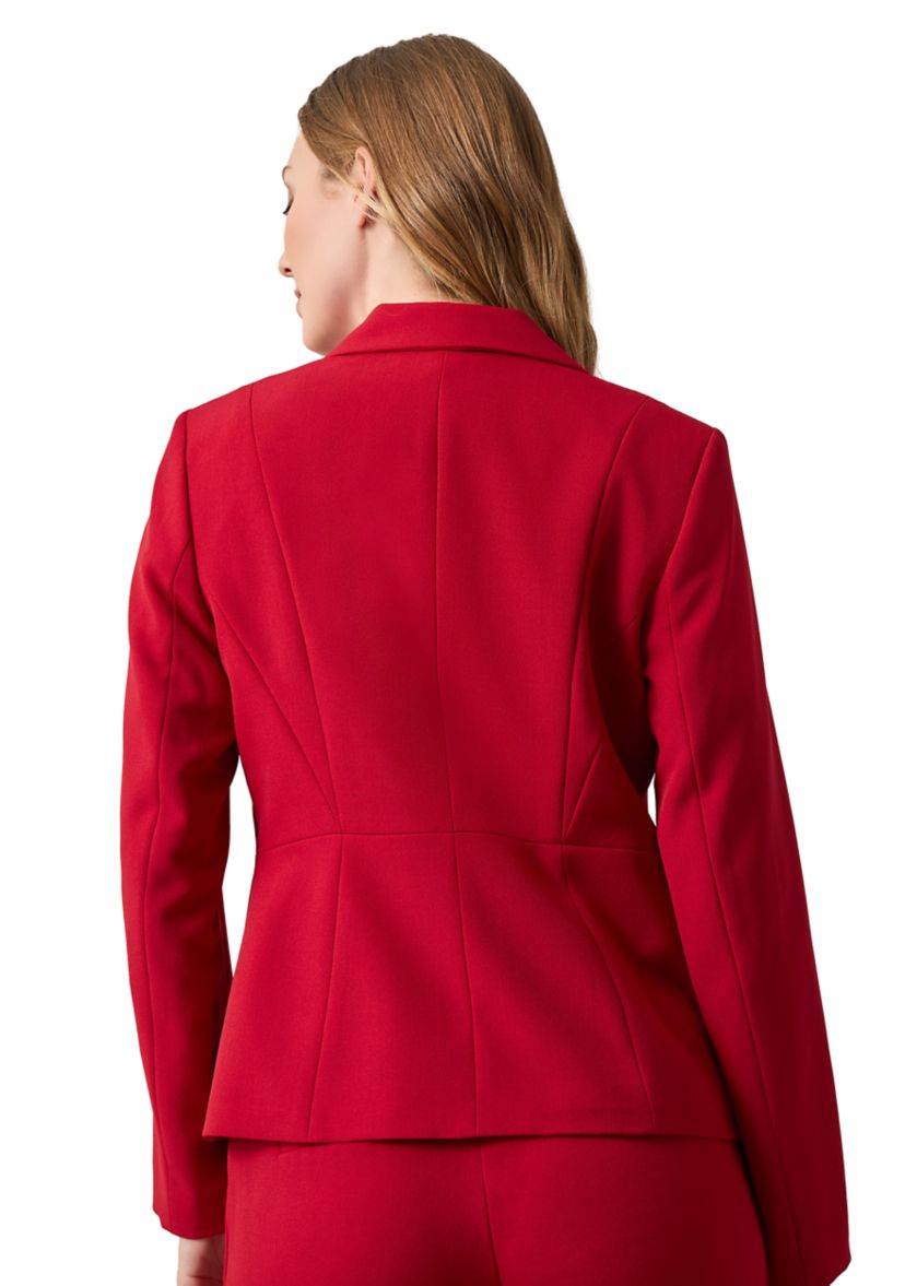 Womens One Button Jacket with Princess Seams