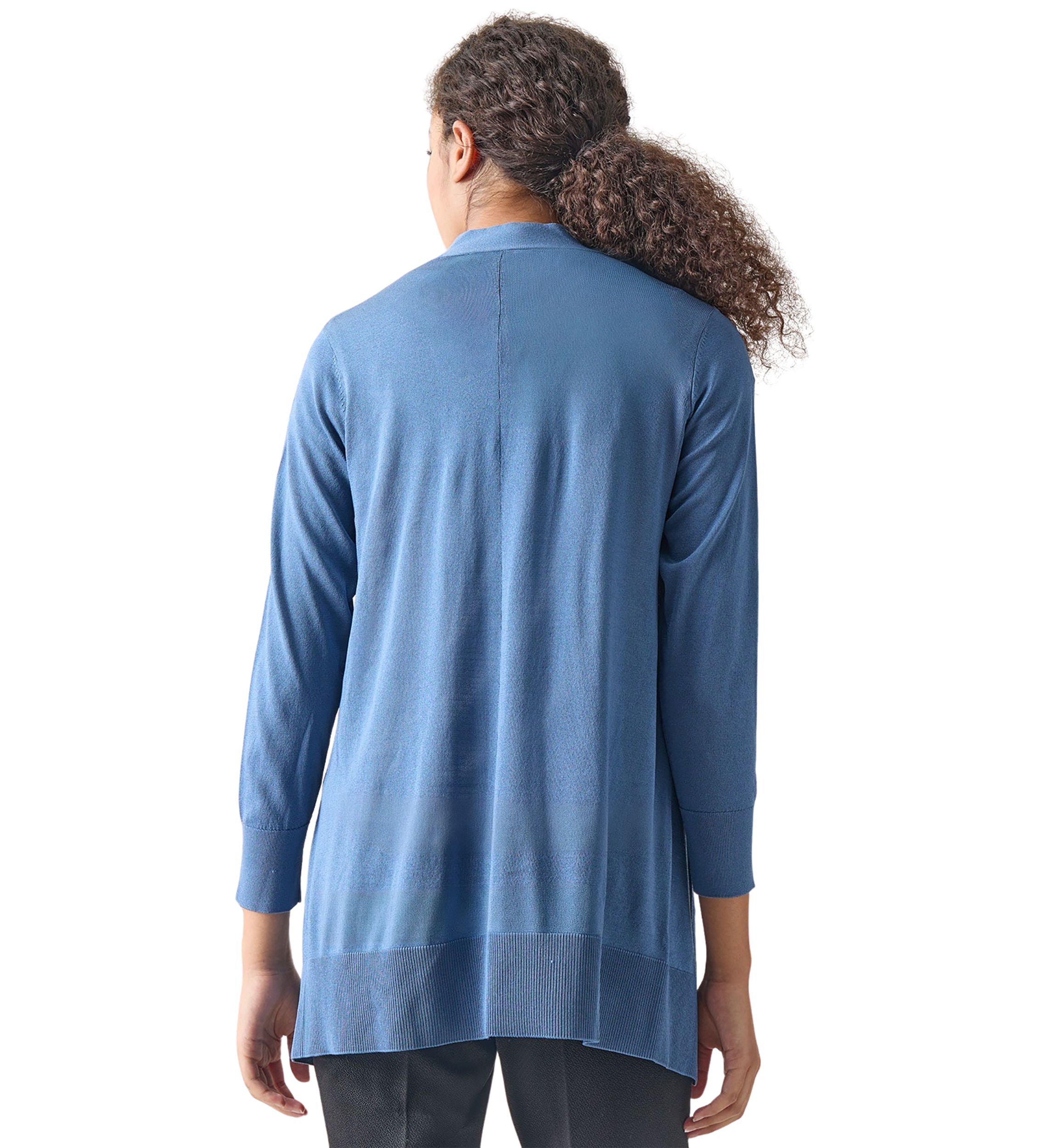 Petite Sharkbite Open Front Cardigan