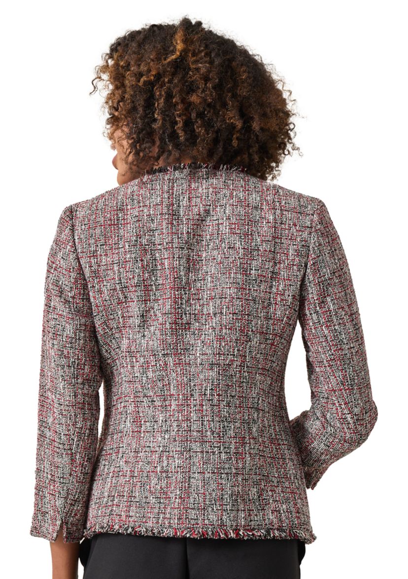 Womens One Button Wing Lapel Blazer