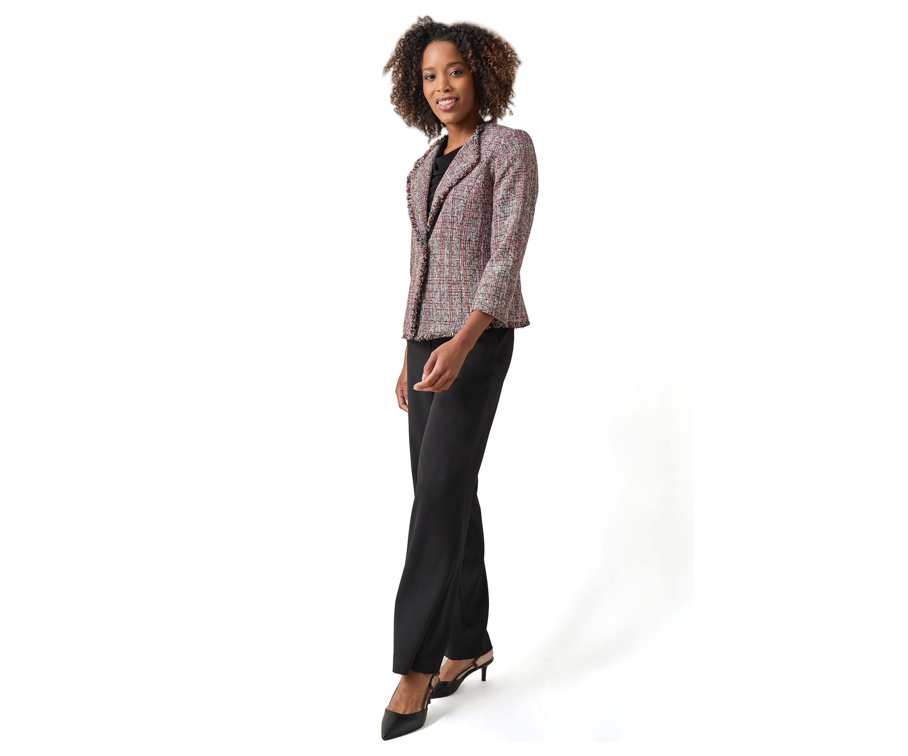 Womens One Button Wing Lapel Blazer