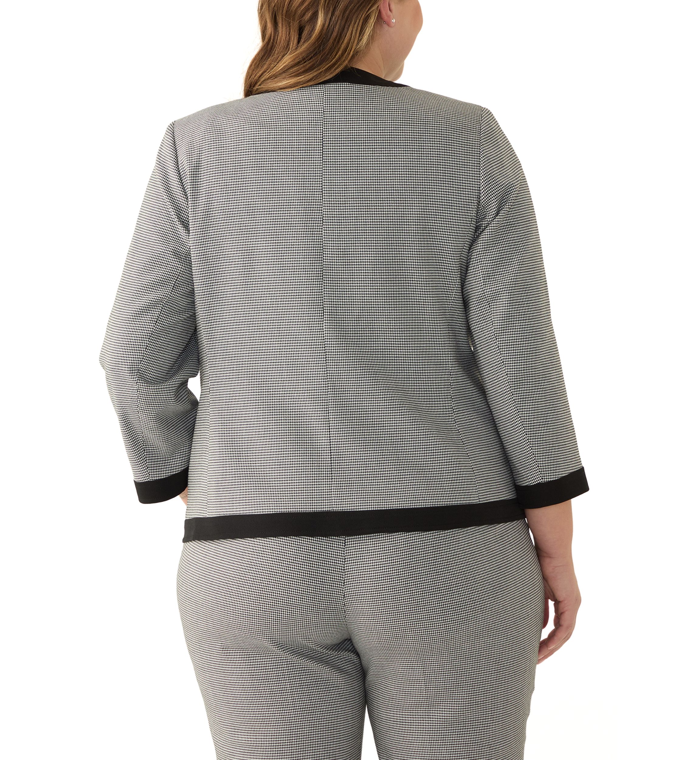 Plus Size Framed Jacket with Welt Pockets