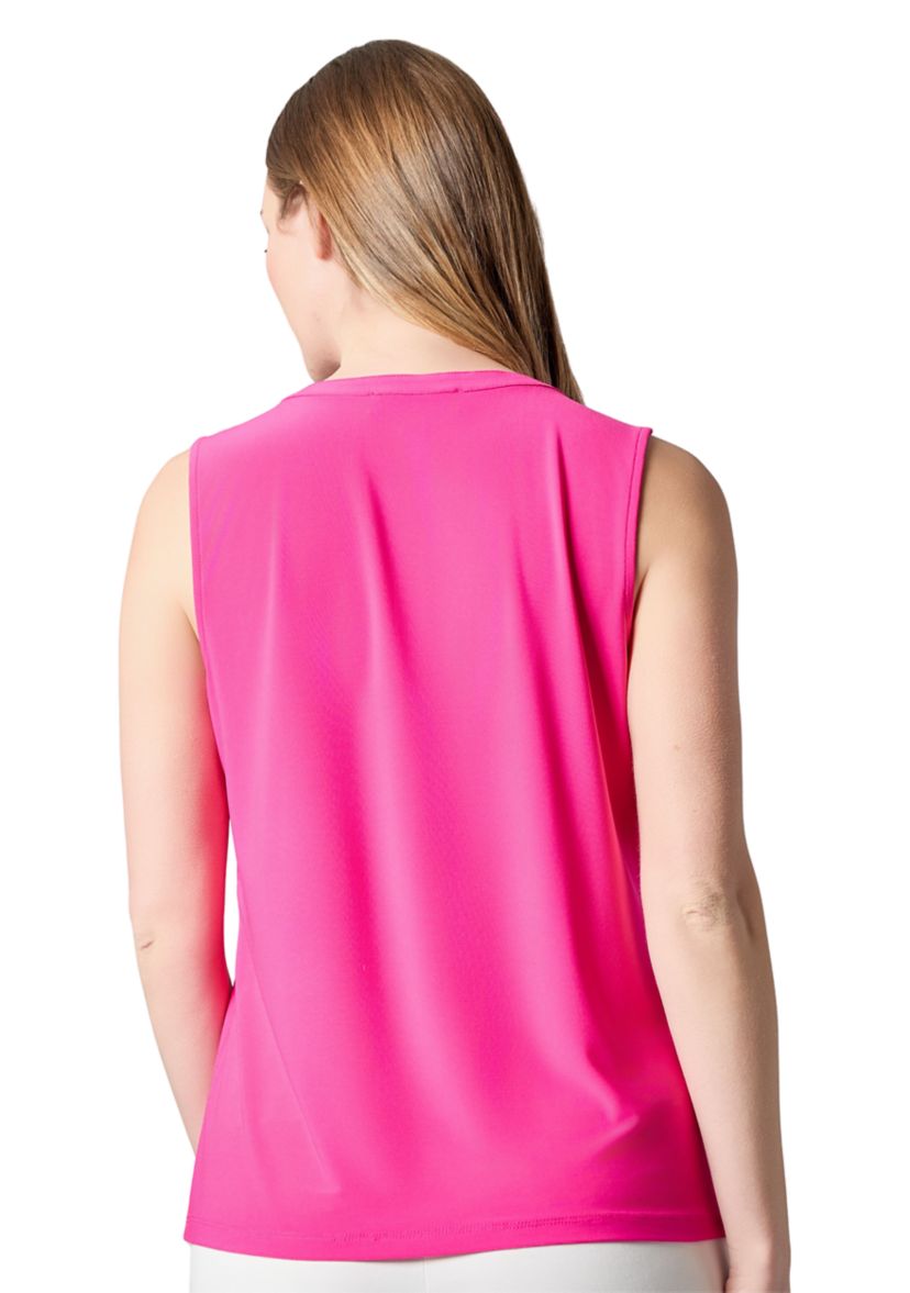 Womens Pleated Neck Knit Top