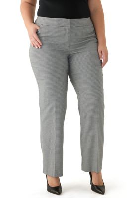 Kasper Women's Plus Size Fly Front L Pocket Trouser Pants