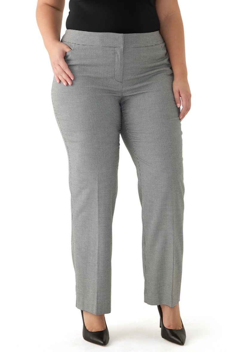 Plus Size Fly Front L Pocket Trouser Pants