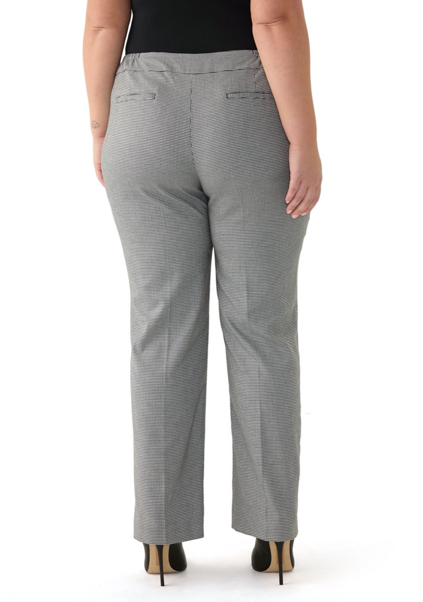 Plus Size Fly Front L Pocket Trouser Pants