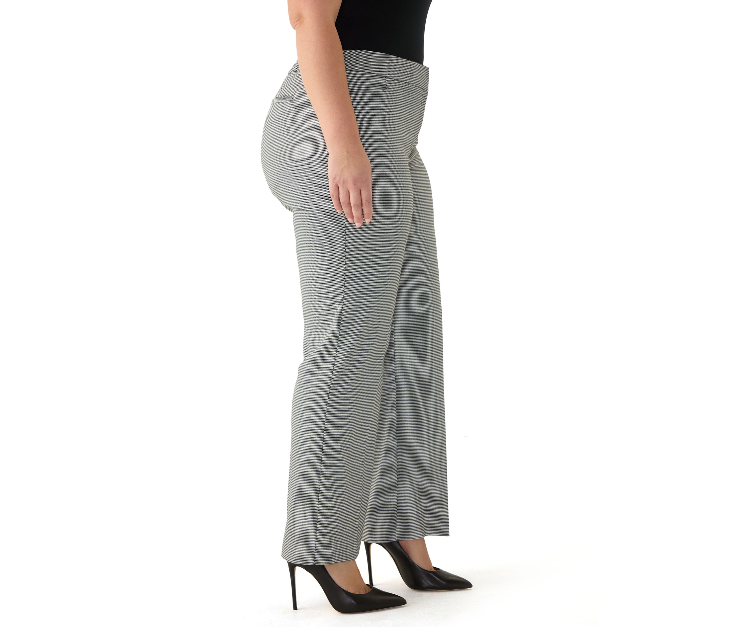 Plus Size Fly Front L Pocket Trouser Pants