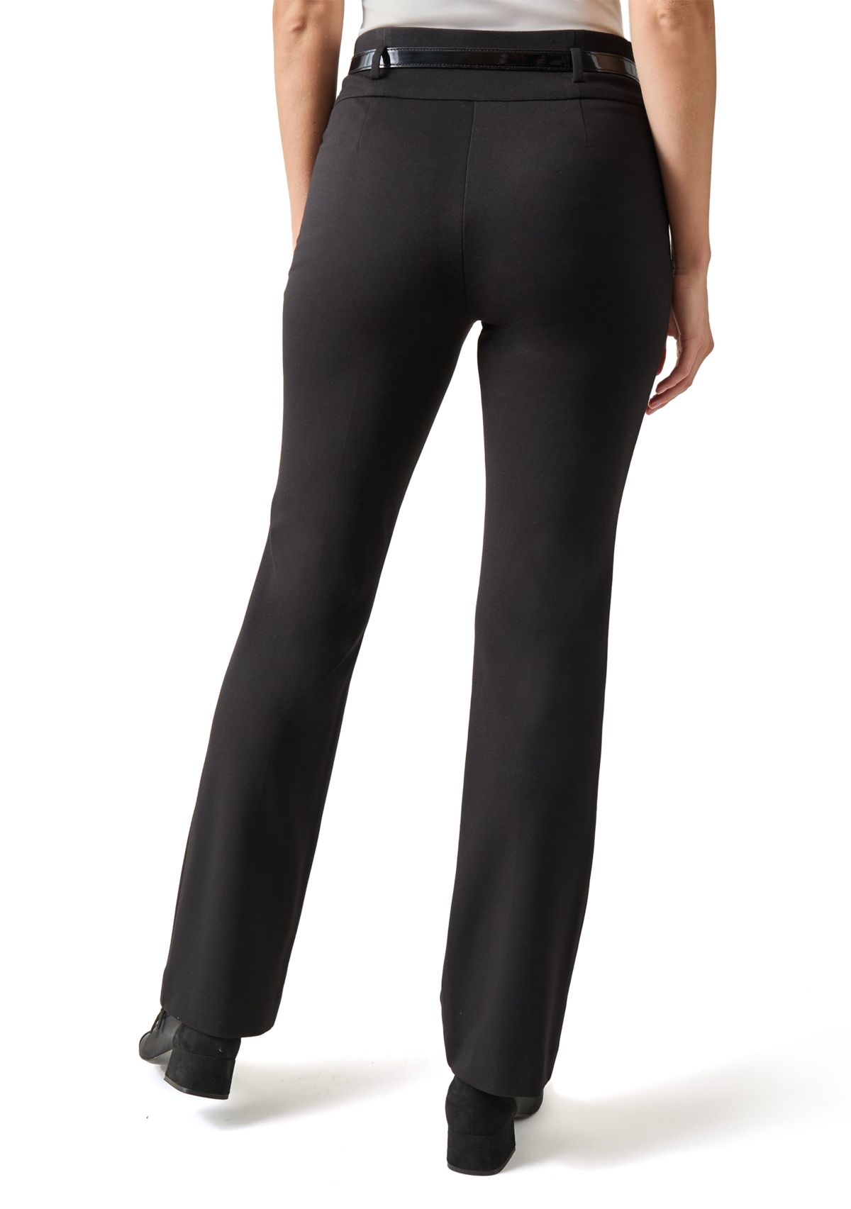 Womens High Rise Pull On Pants with Belt