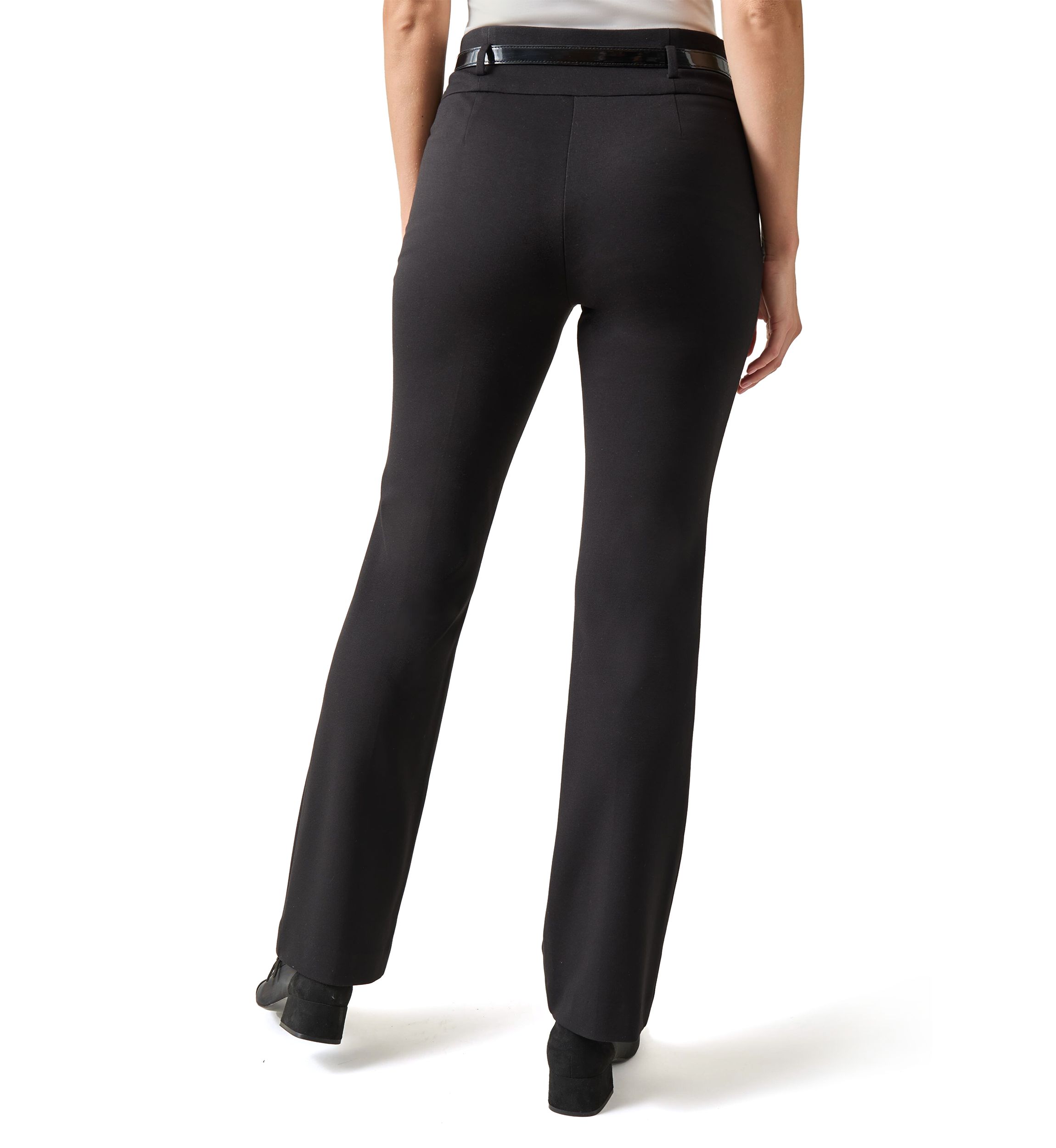 Womens High Rise Pull On Pants with Belt