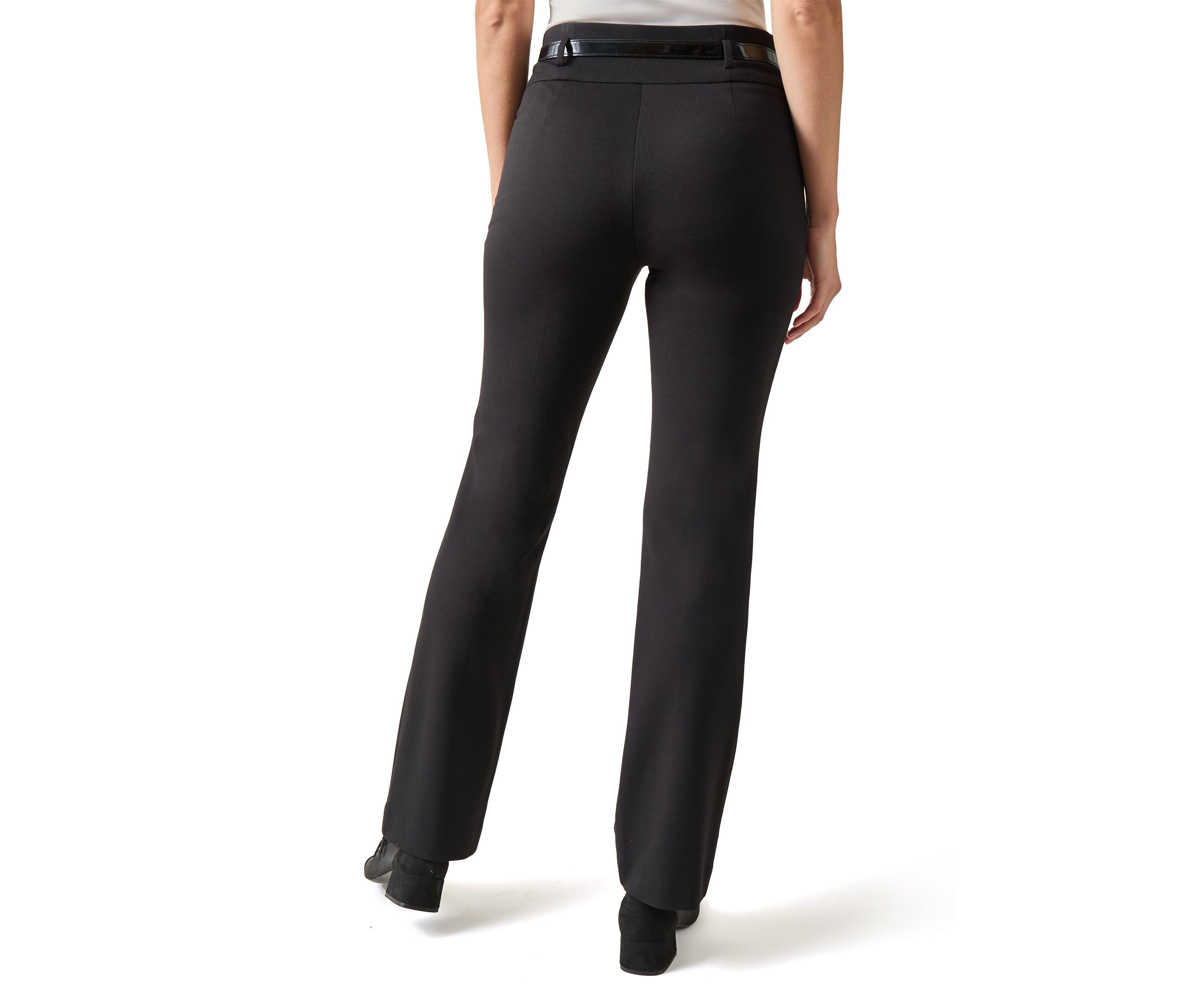 Womens High Rise Pull On Pants with Belt
