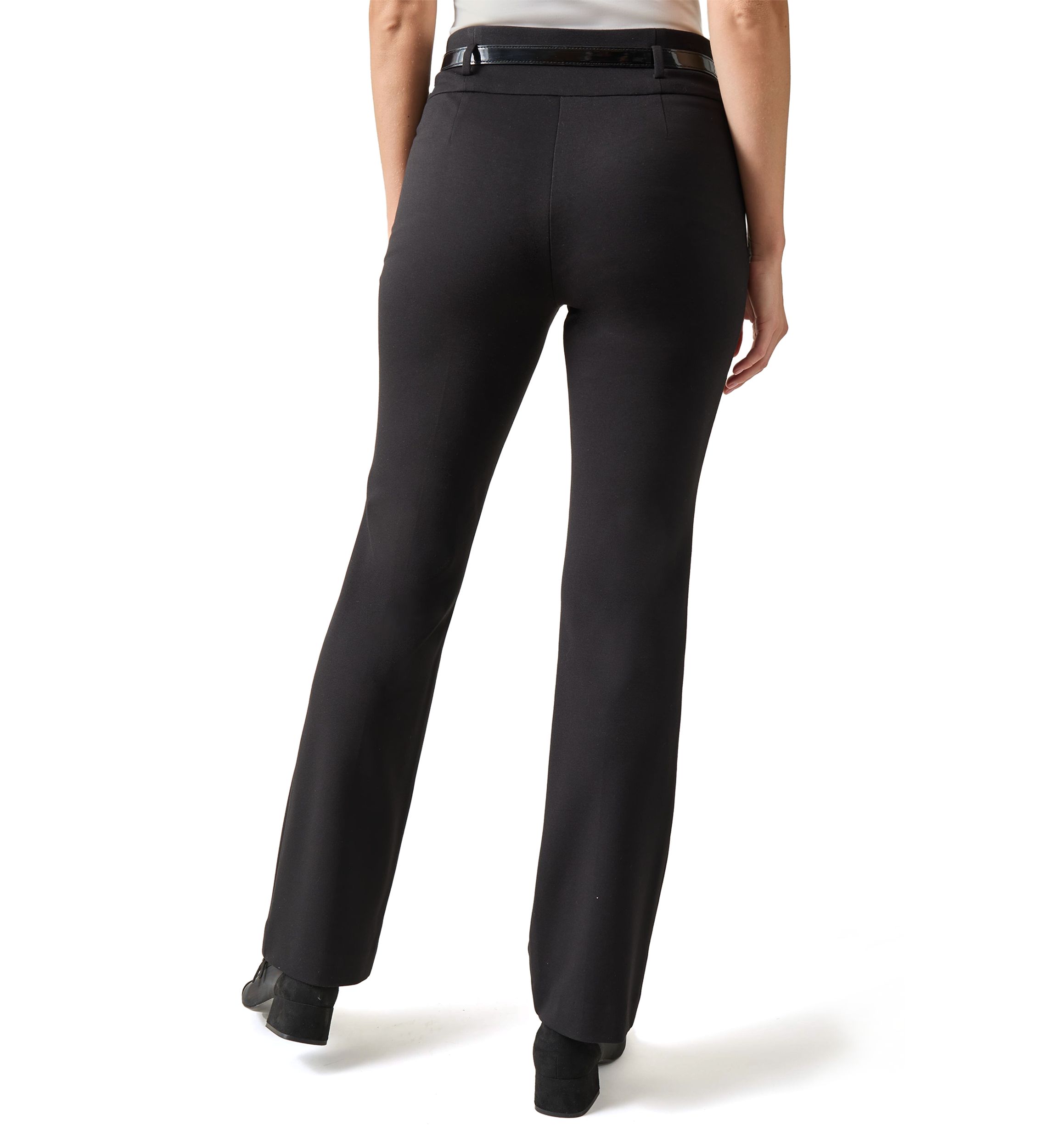 Petite High Rise Pull On Pants with Belt