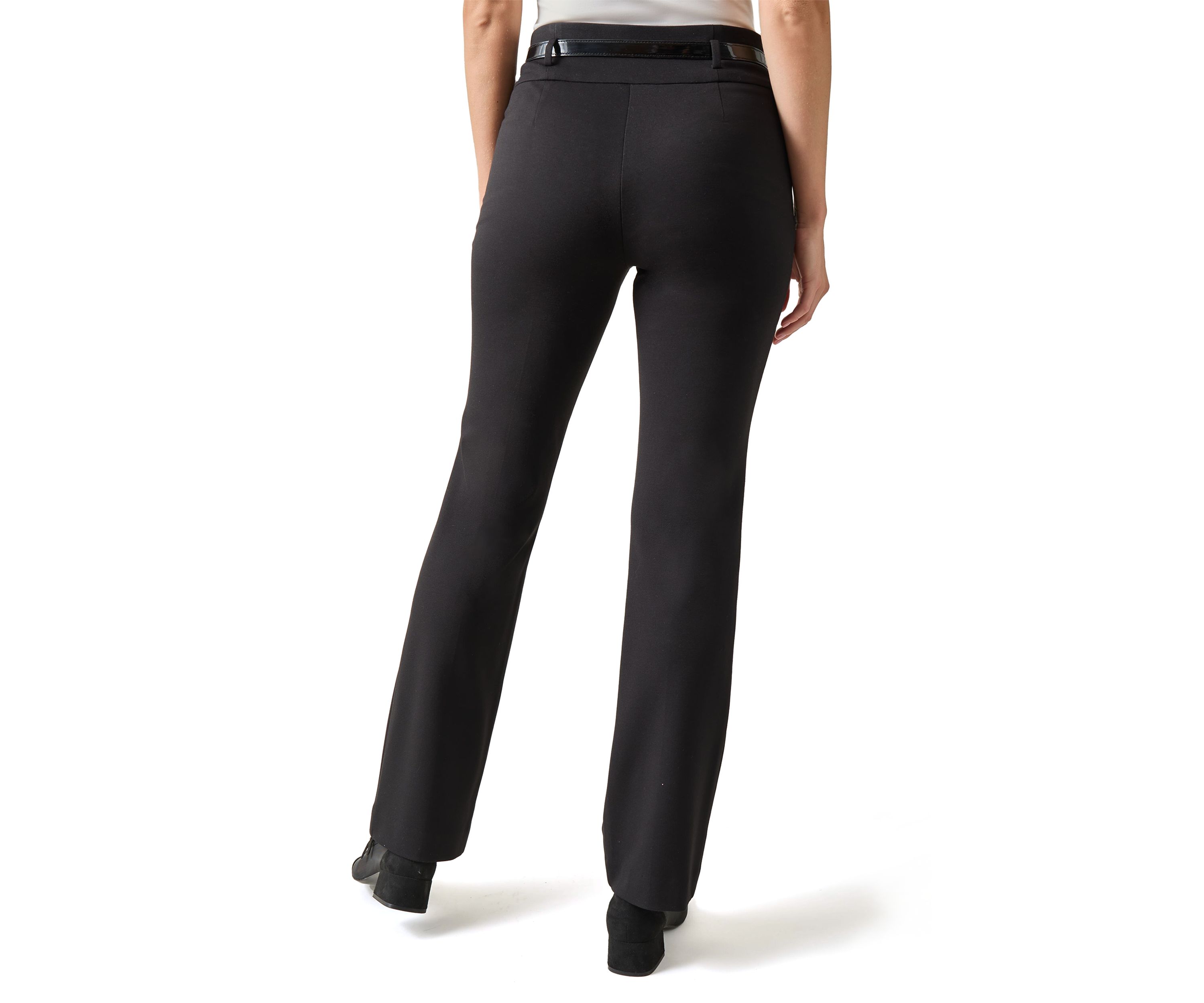 Petite High Rise Pull On Pants with Belt