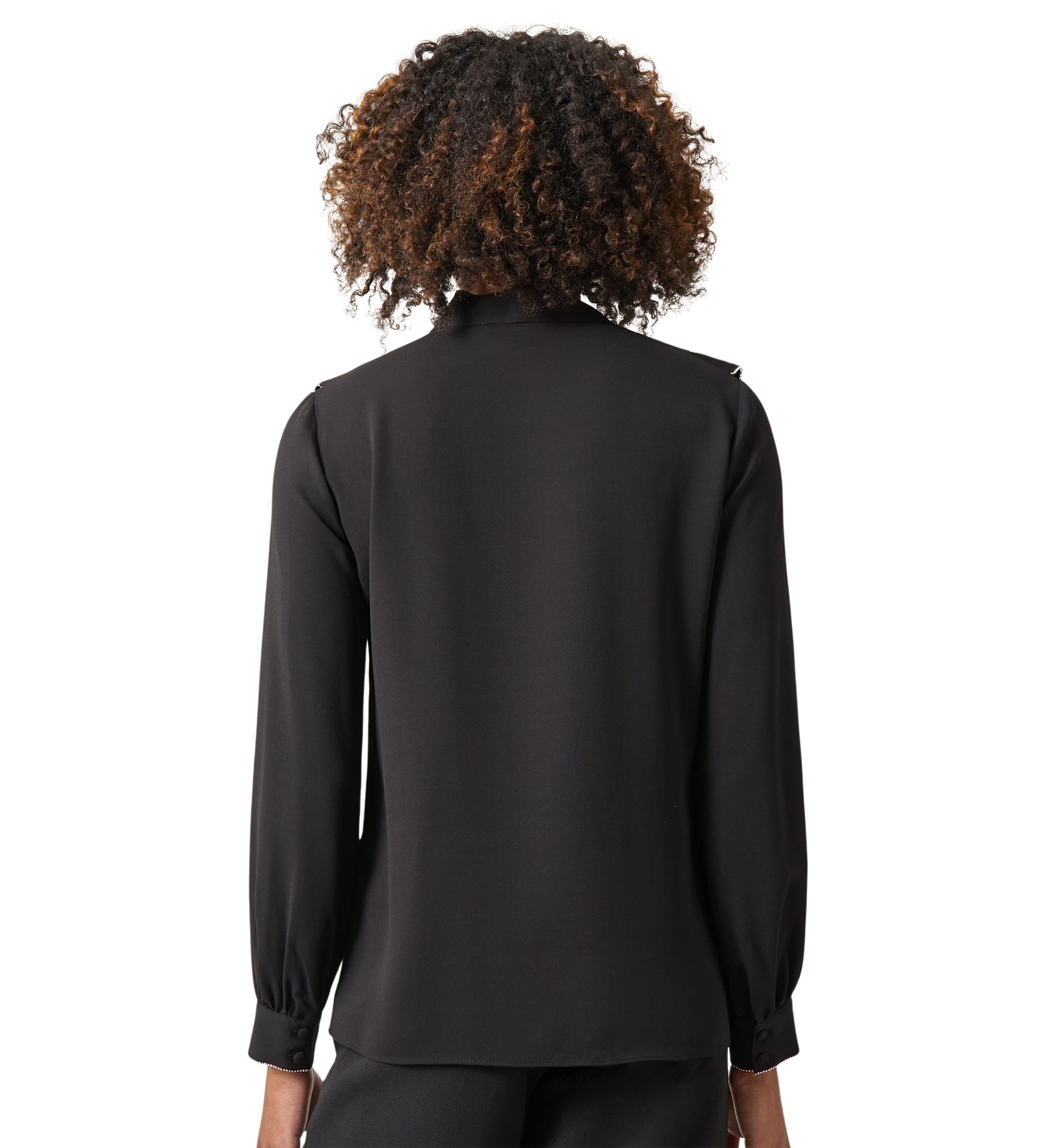 Womens Long Sleeve Ruffle Blouse