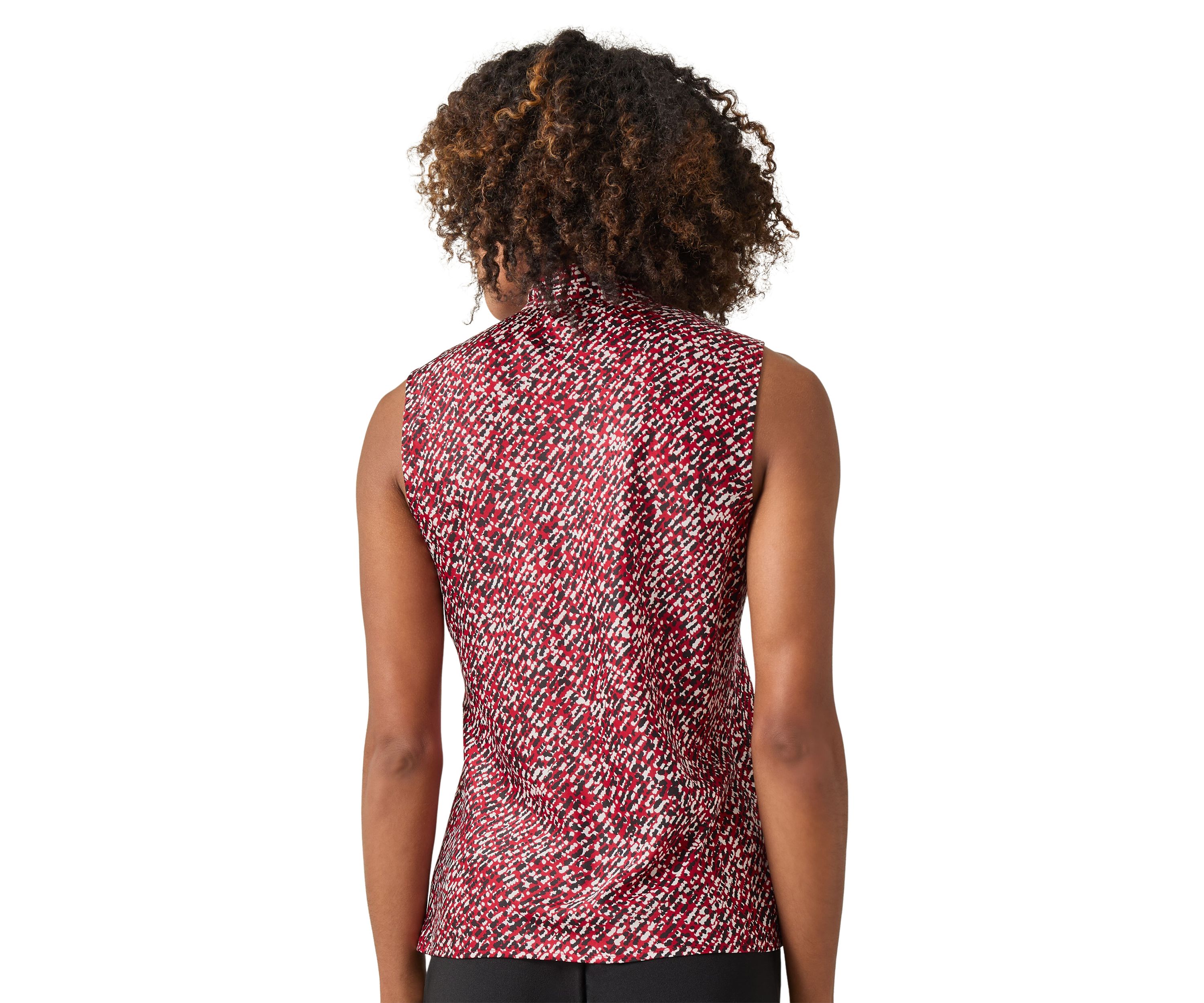 Petite Sleeveless Tie Front Blouse