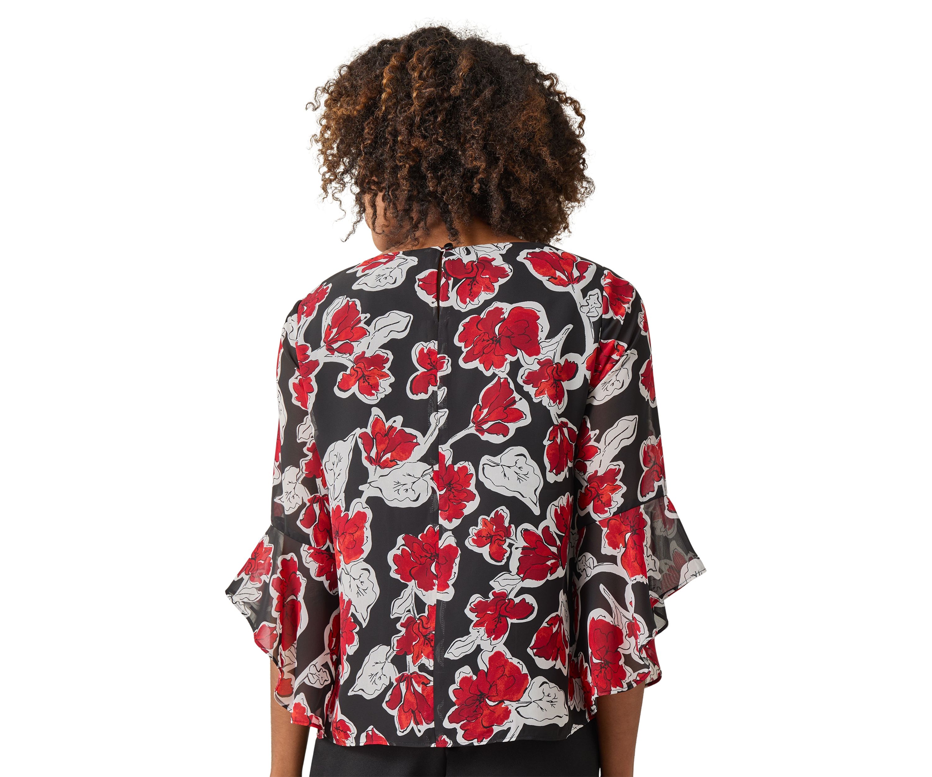 Womens Ruffle Sleeve Blouse