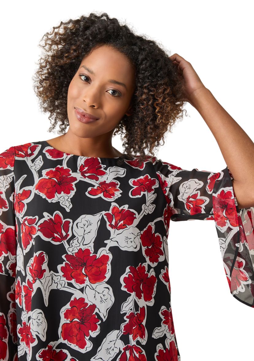 Womens Ruffle Sleeve Blouse