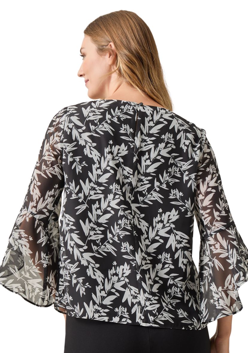 Womens Bell Sleeve Blouse