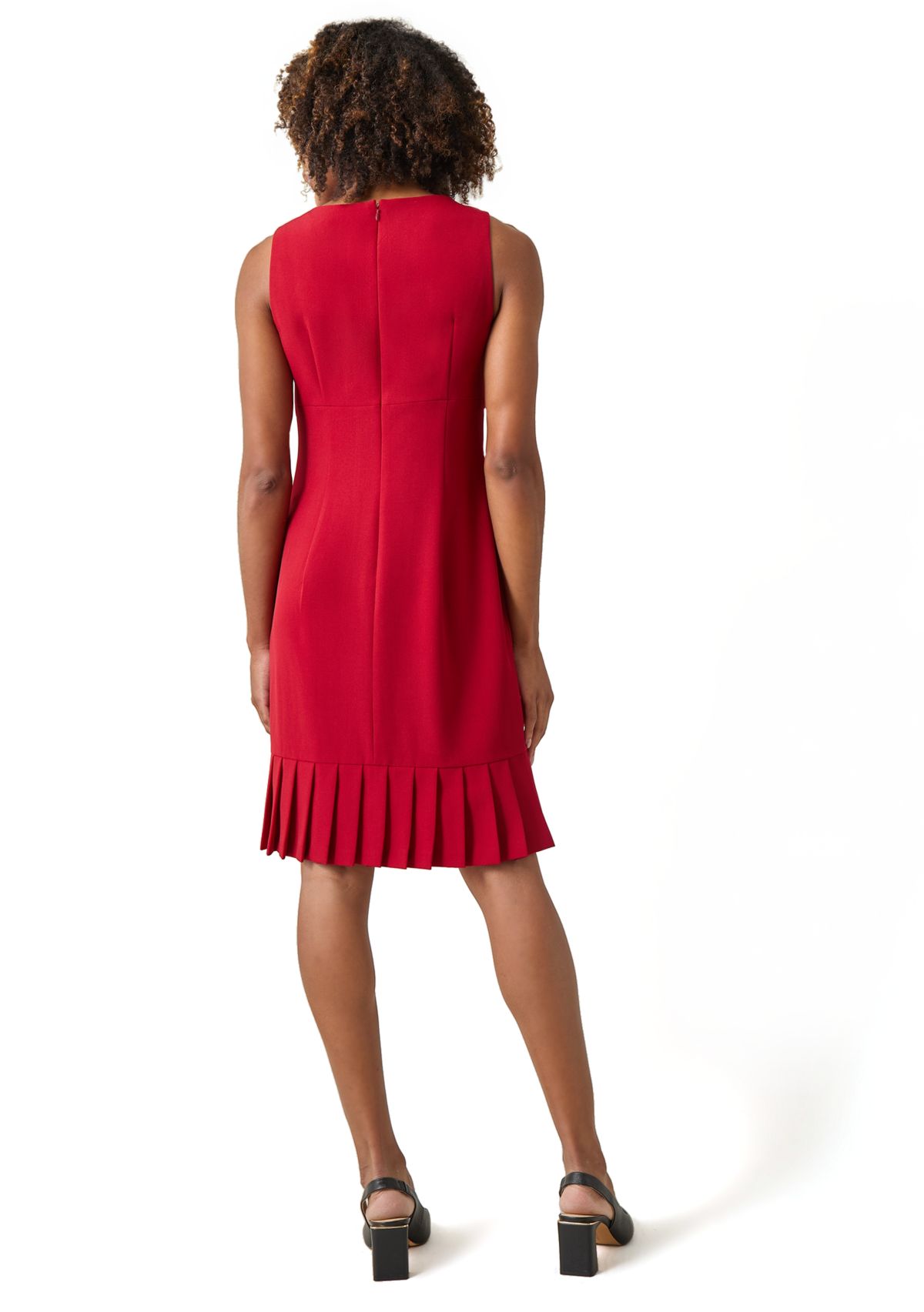 Womens Pleated Sheath Dress