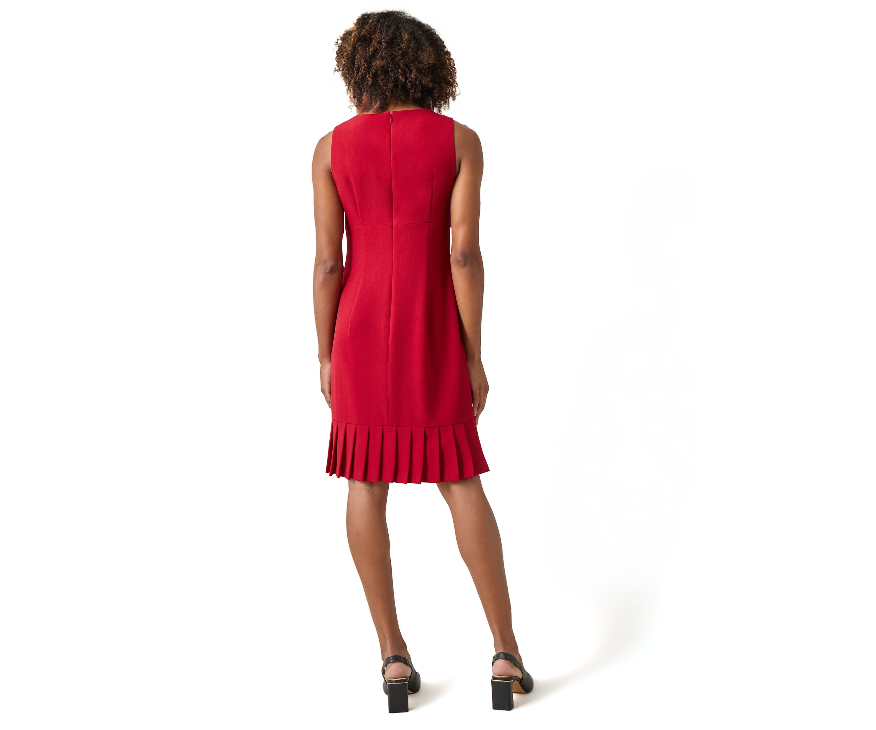 Womens Pleated Sheath Dress