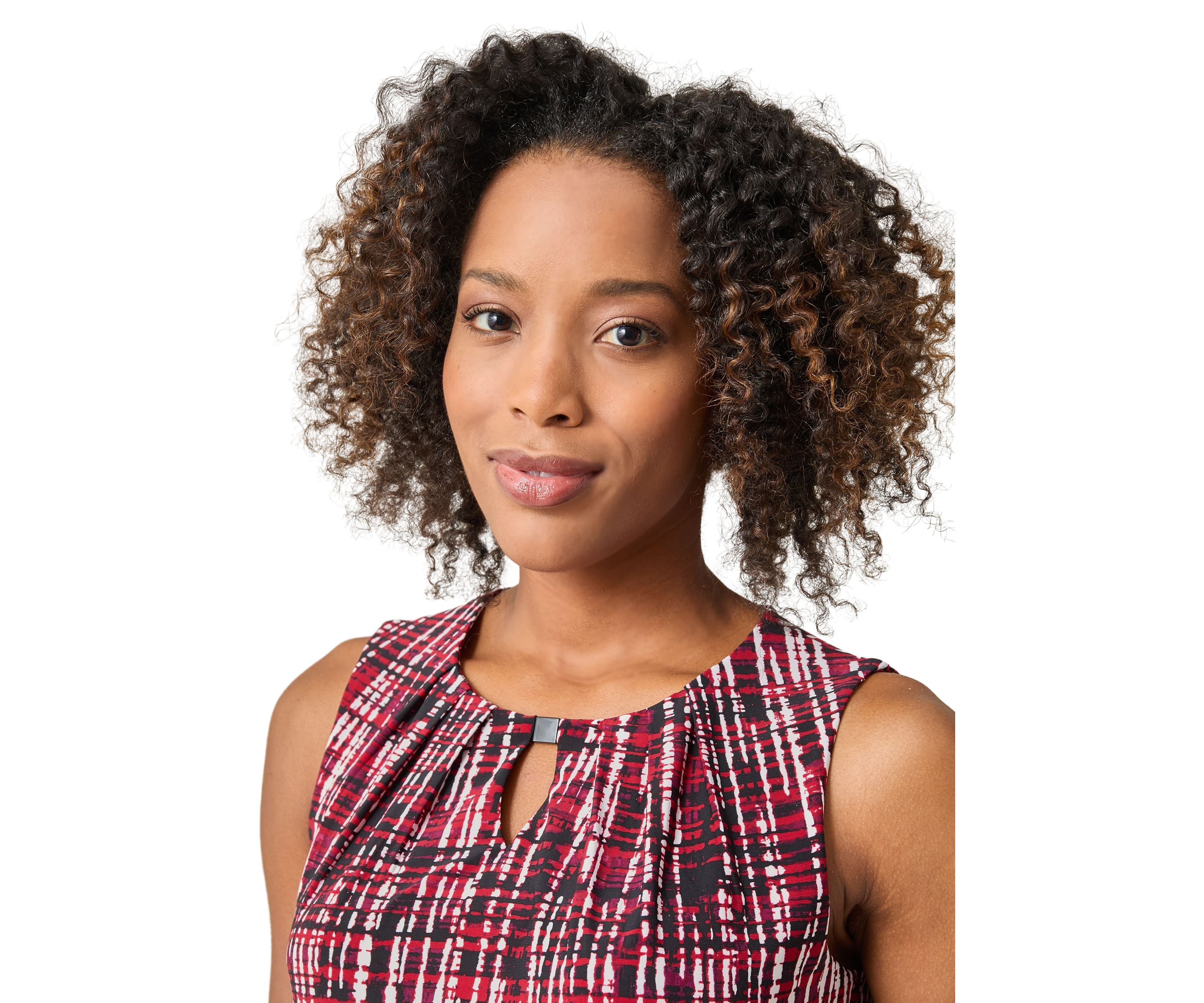 Womens Pleat Neck Top