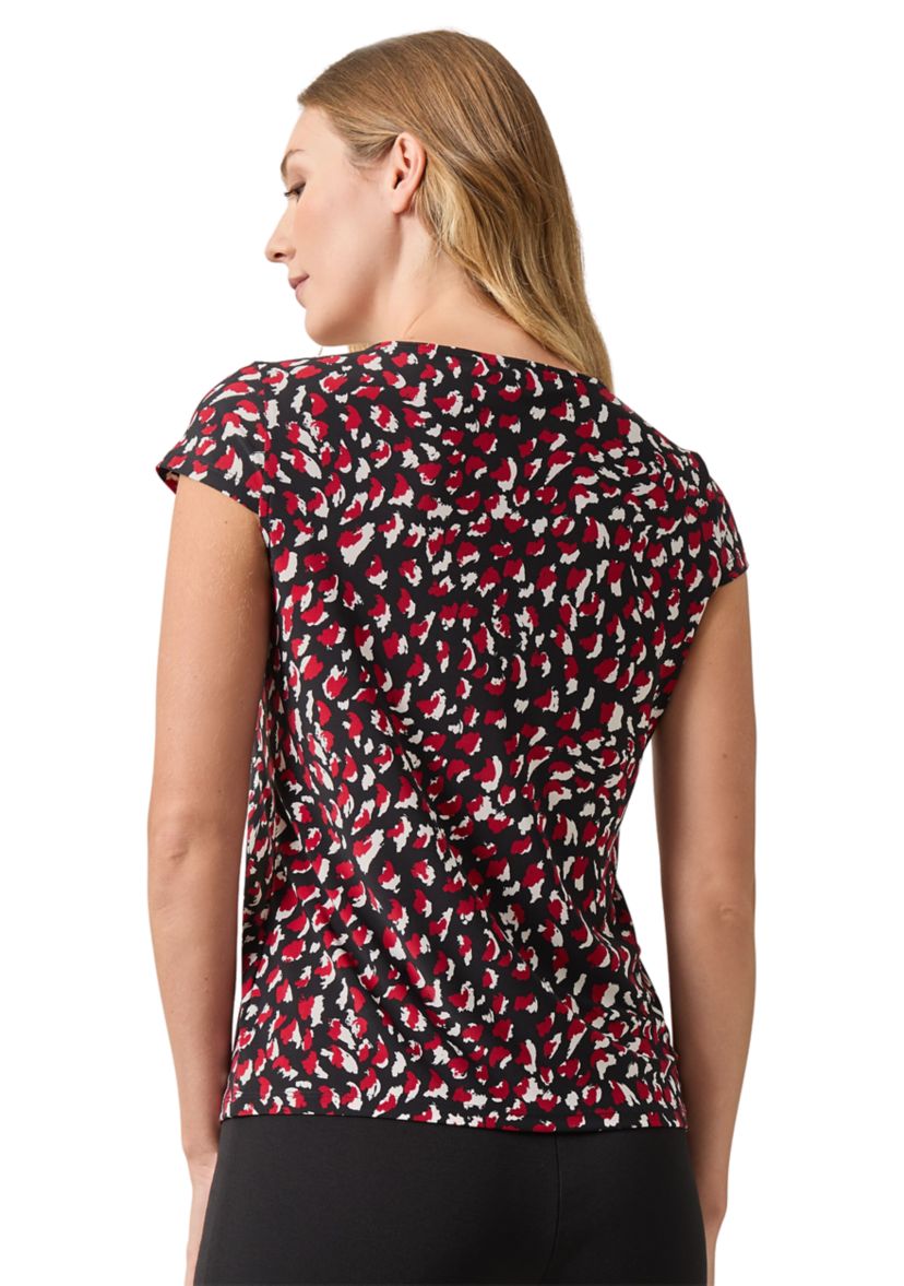 Womens Cap Sleeve Cowl Neck Blouse
