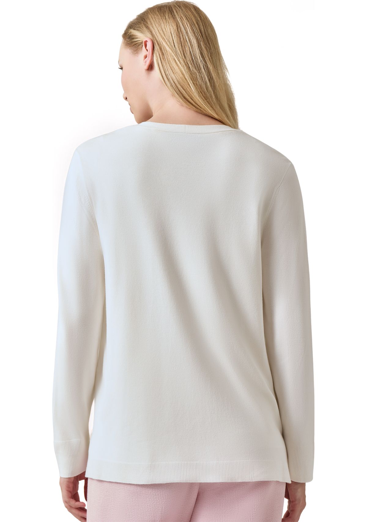 Womens Open Front Embroidered Cardigan