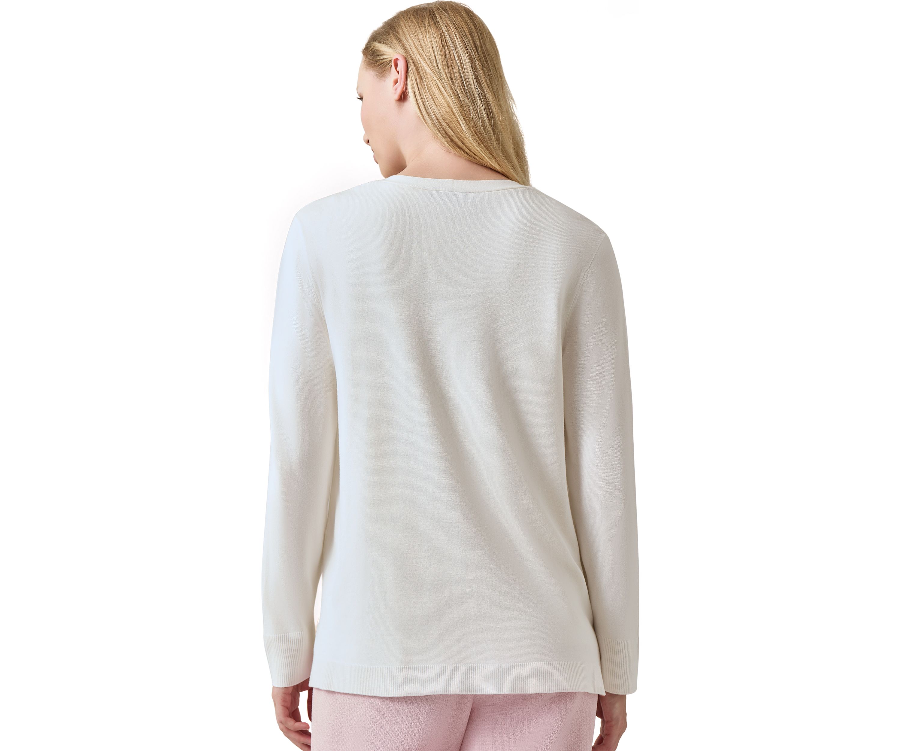 Womens Open Front Embroidered Cardigan