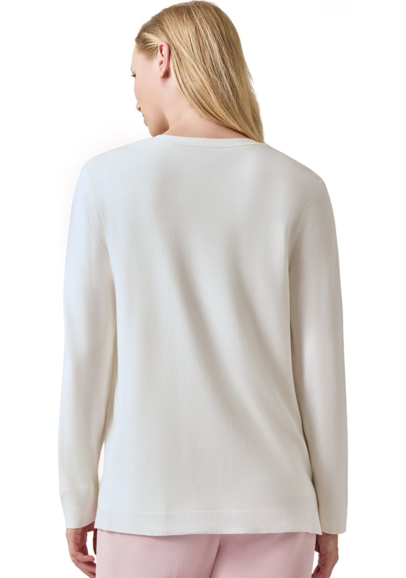 Womens Open Front Embroidered Cardigan