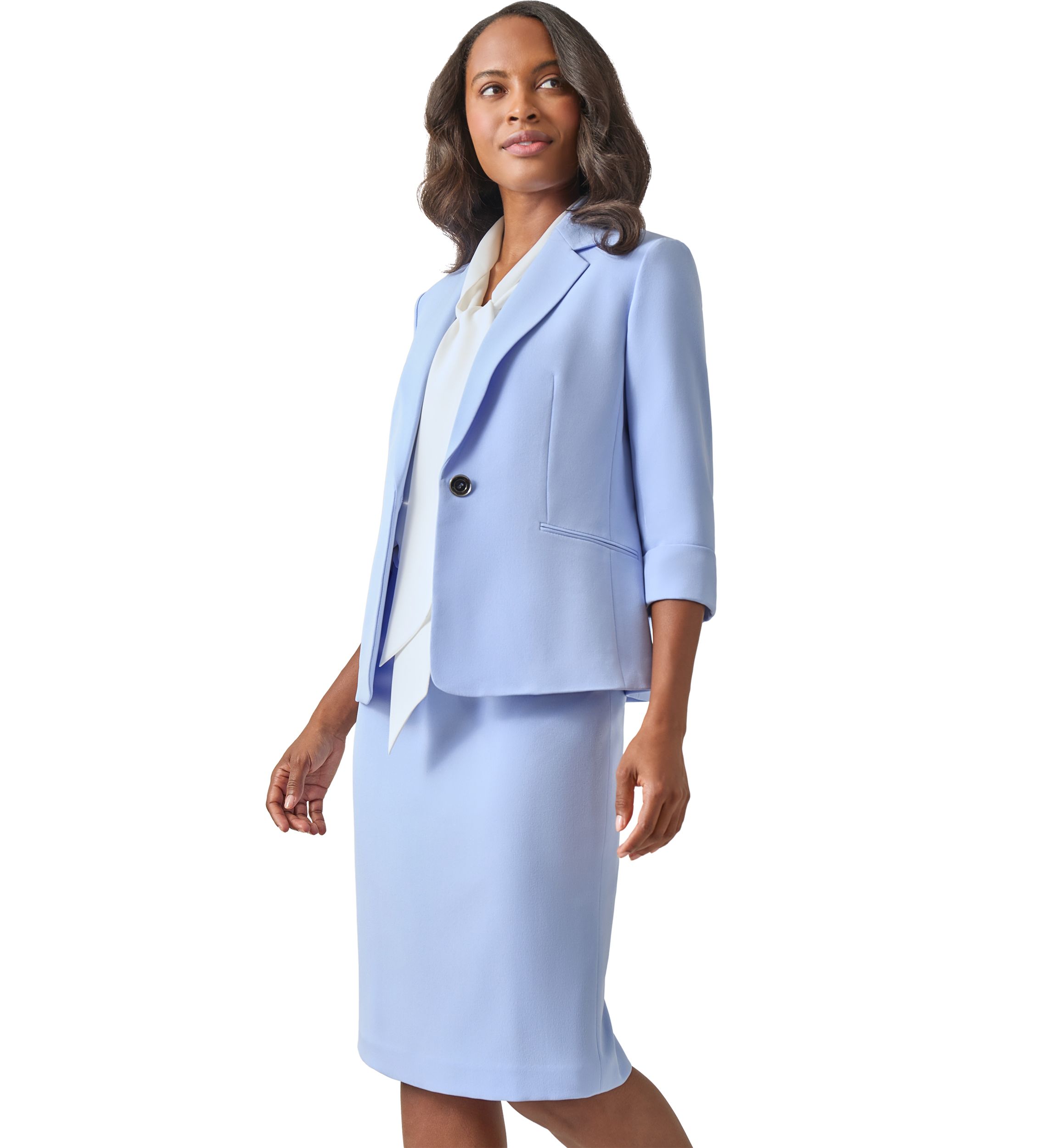 Petite Button Cuff Suit Separate Jacket