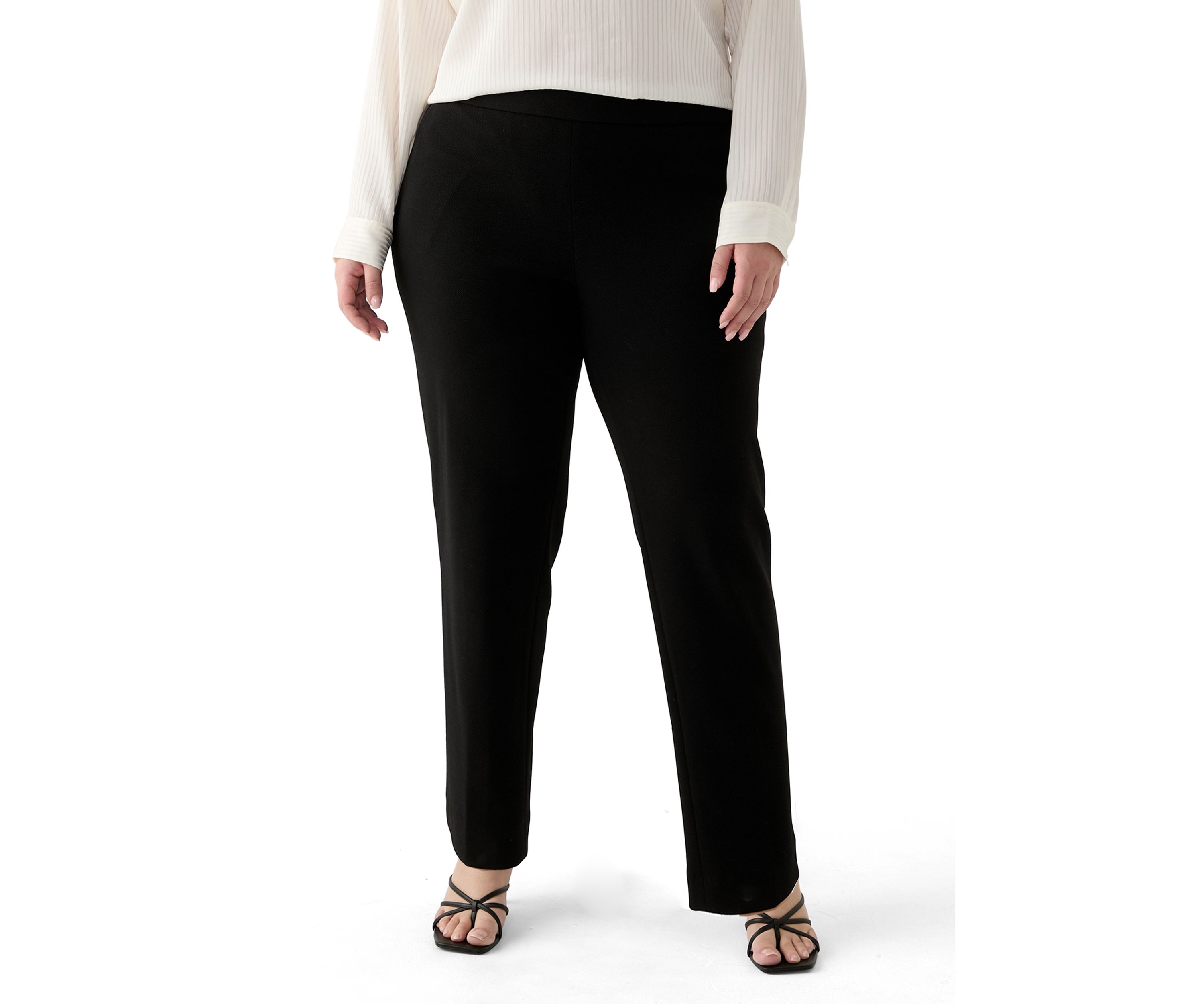 Plus Size Crosshatch Pants