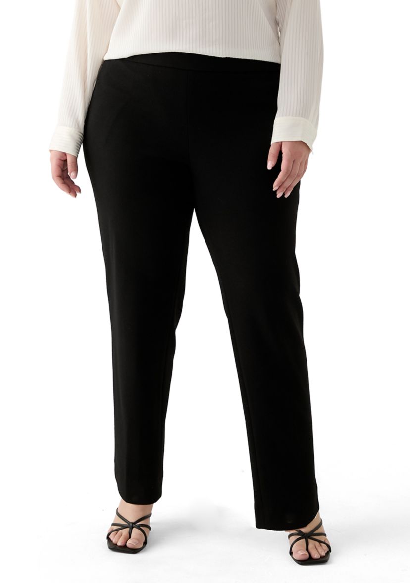 Plus Size Crosshatch Pants