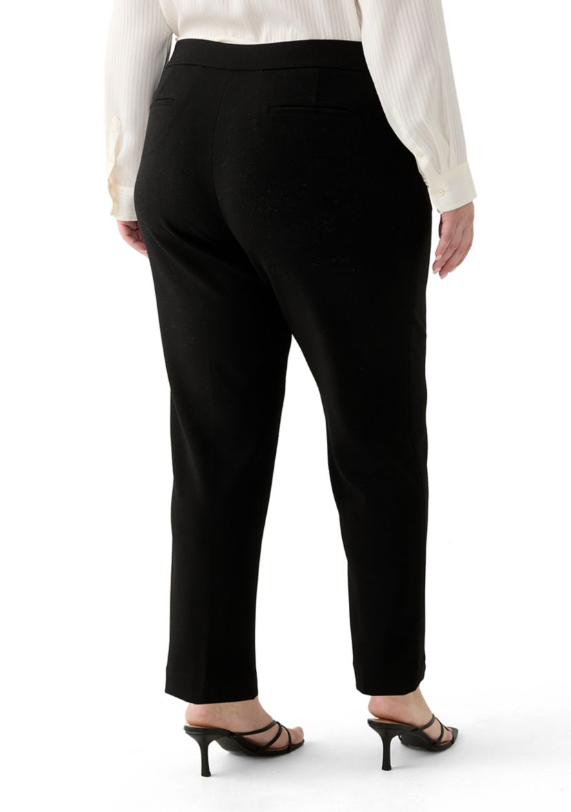 Plus Size Crosshatch Pants