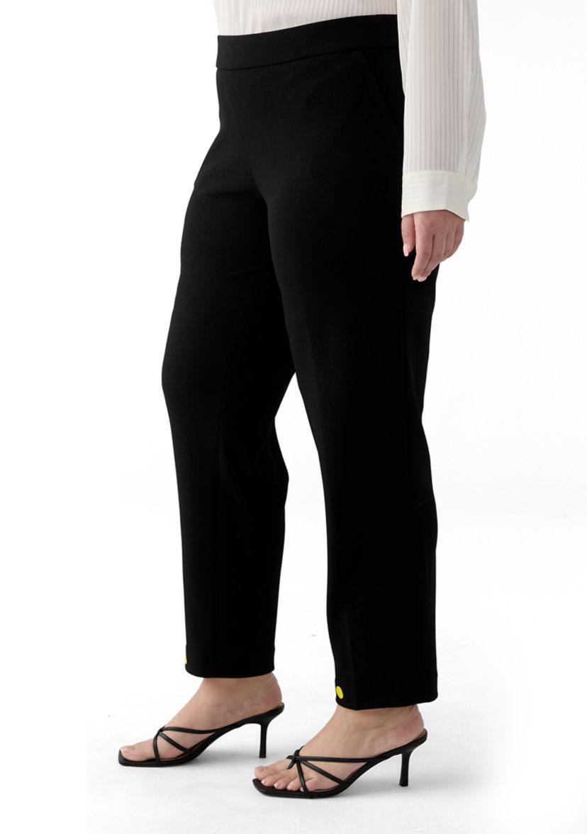 Plus Size Crosshatch Pants