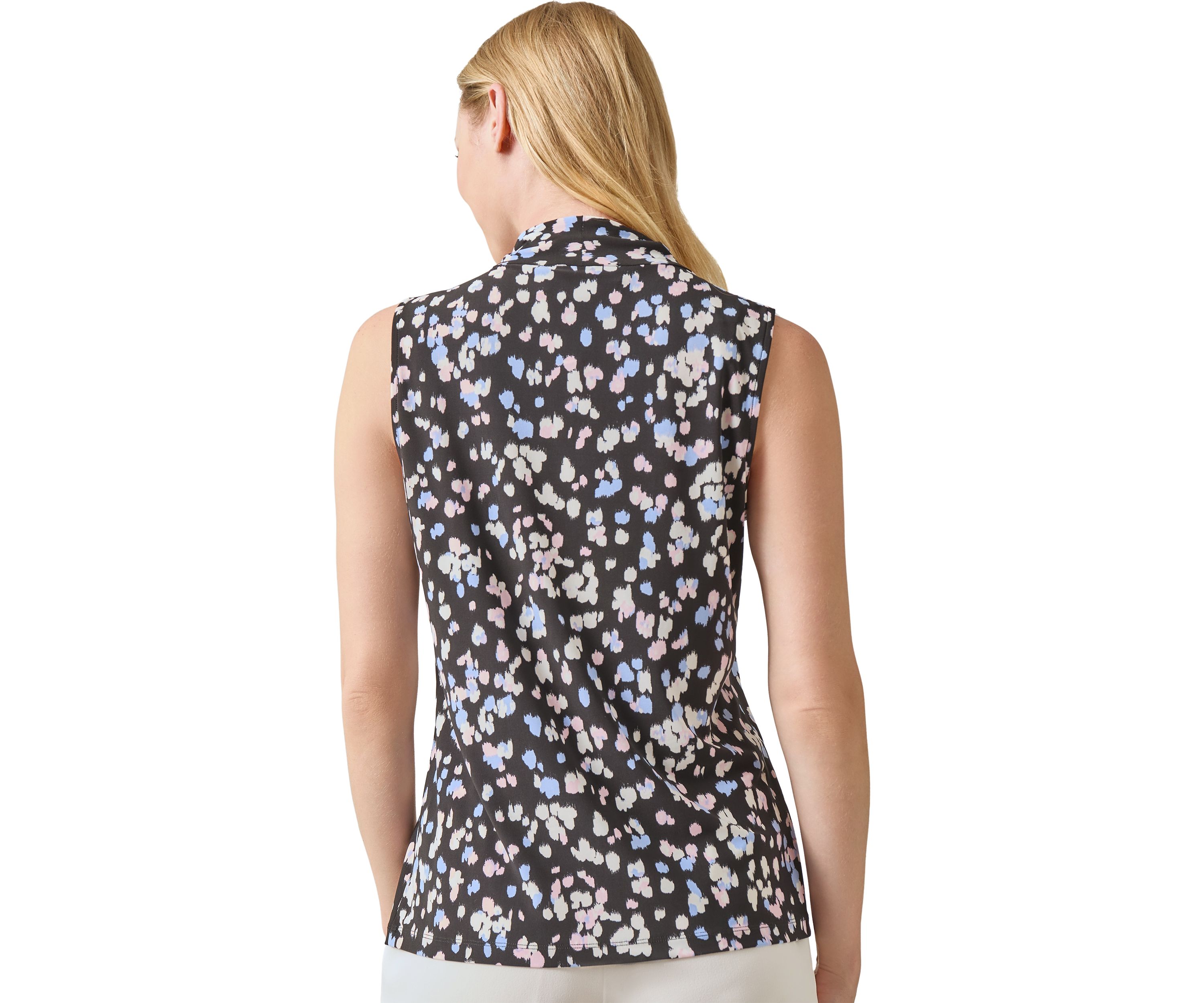 Womens Printed Knot Front Top