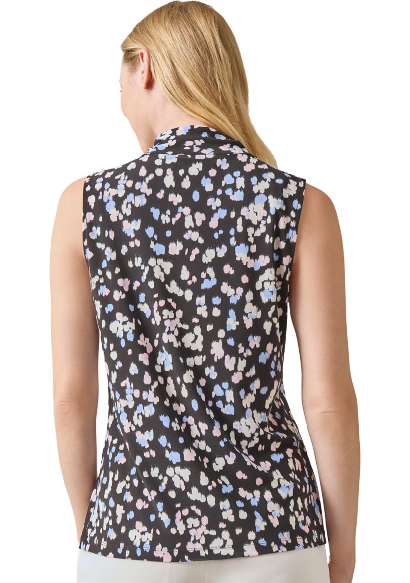 Womens Printed Knot Front Top