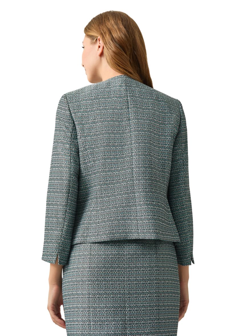 Womens 3/4 Sleeve Open Combo Jacket