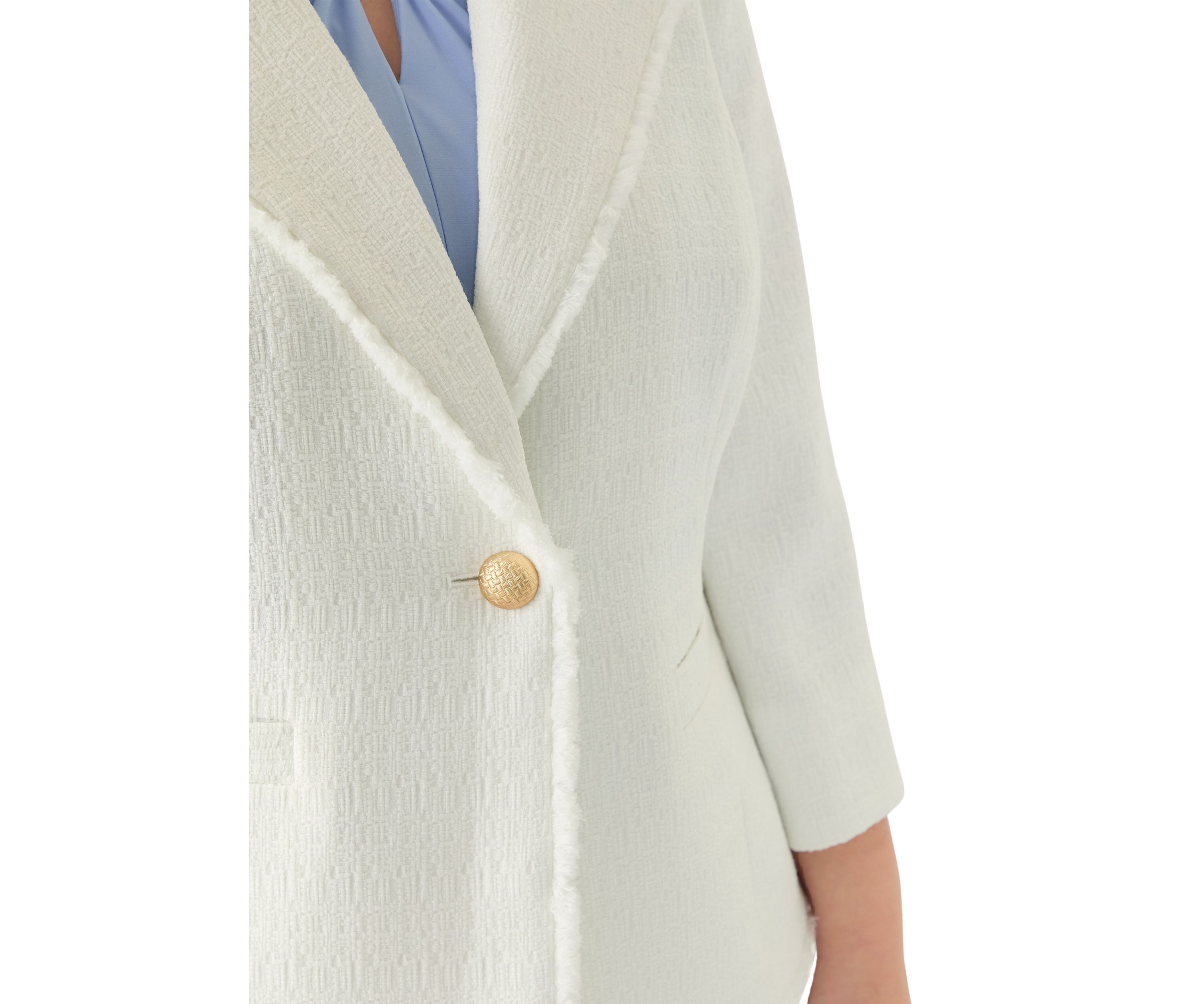 Plus Size One Button Wing Lapel Jacket