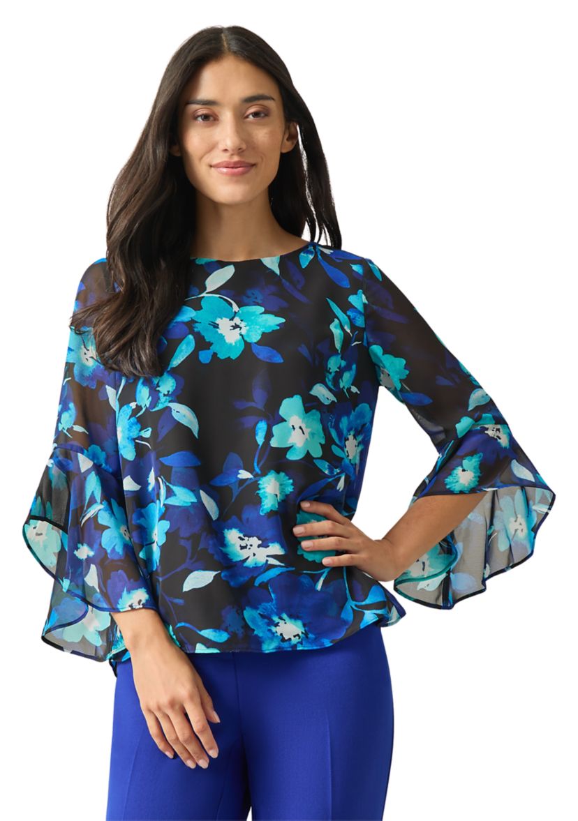 Womens Ruffle Sleeve Blouse