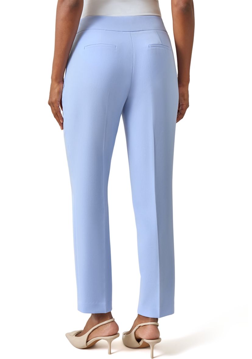 Womens Mid Rise Fly Front Slim Pants