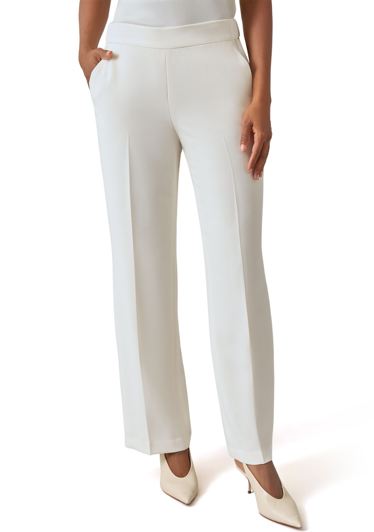 Womens Pull On Elastic Back Pants
