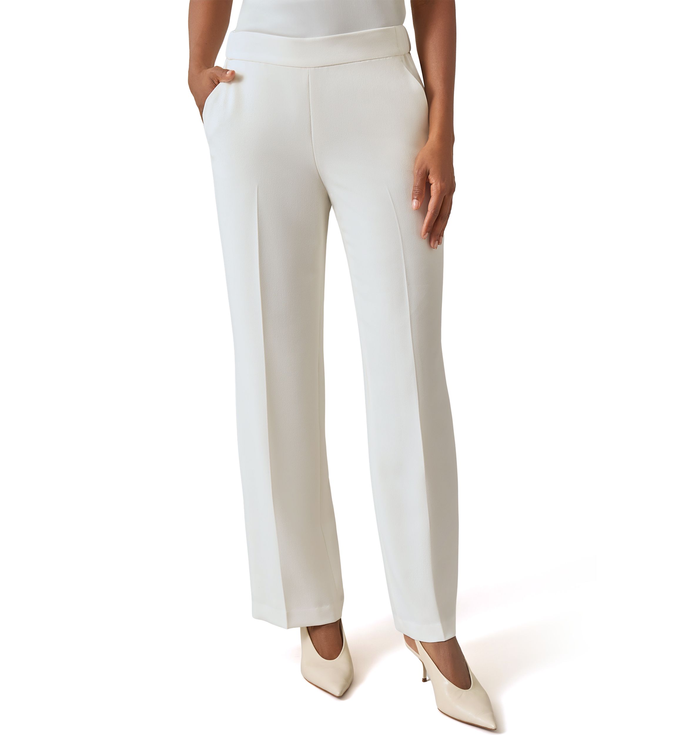 Womens Pull On Elastic Back Pants
