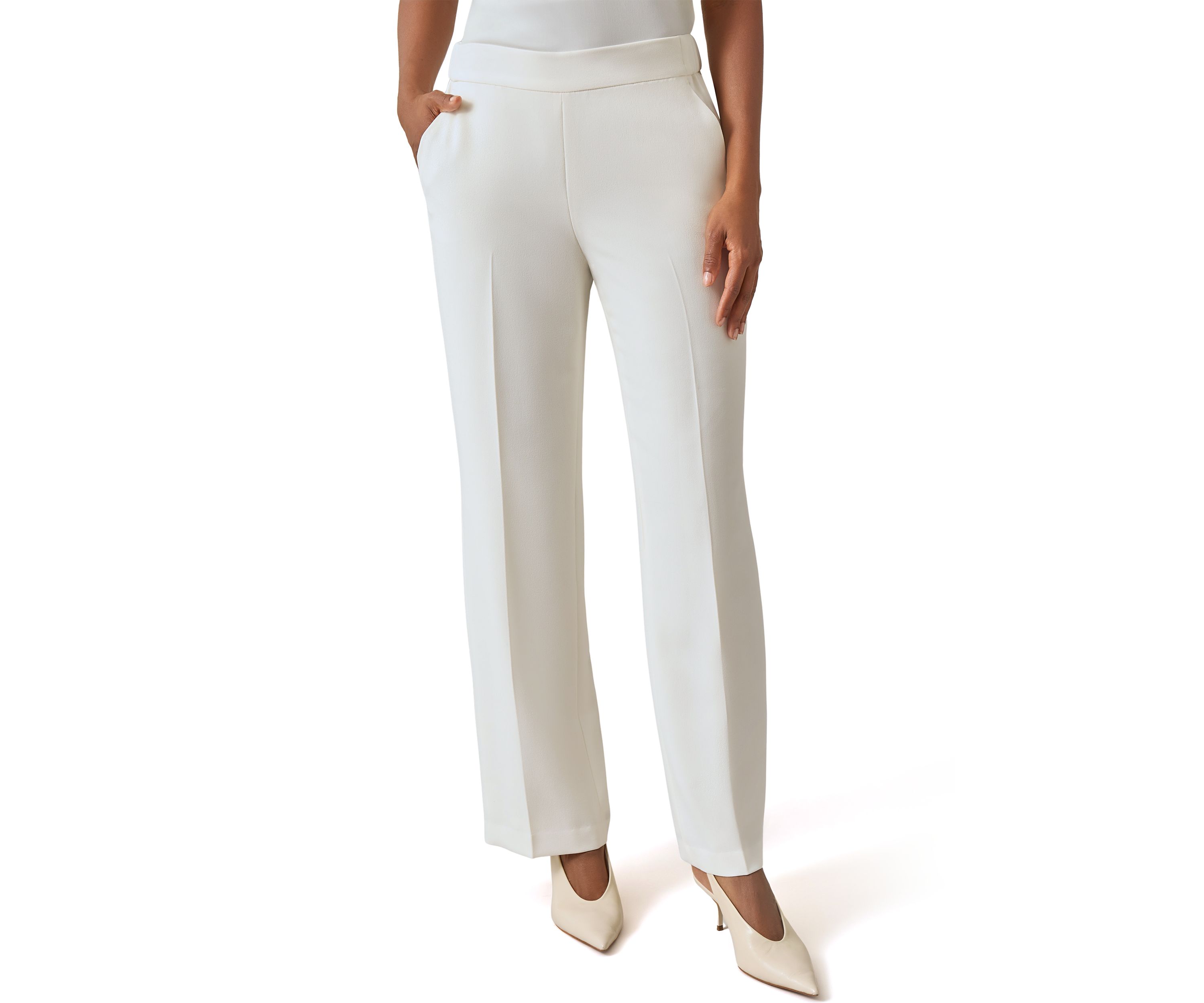 Womens Pull On Elastic Back Pants