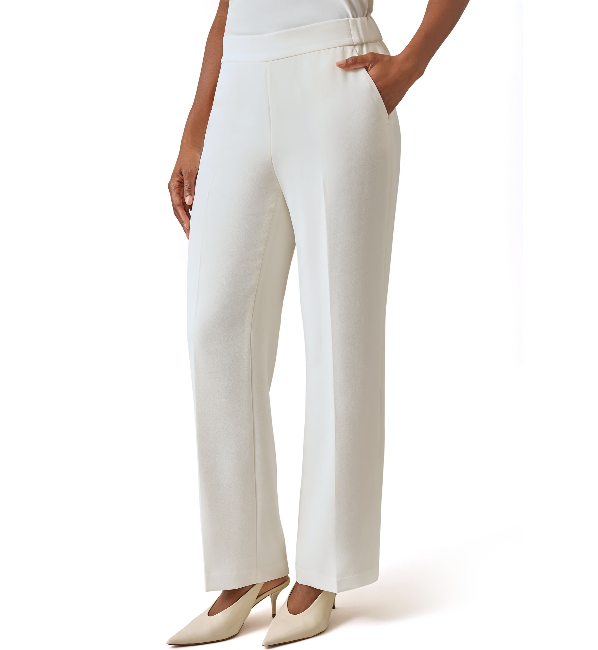 Womens Pull On Elastic Back Pants