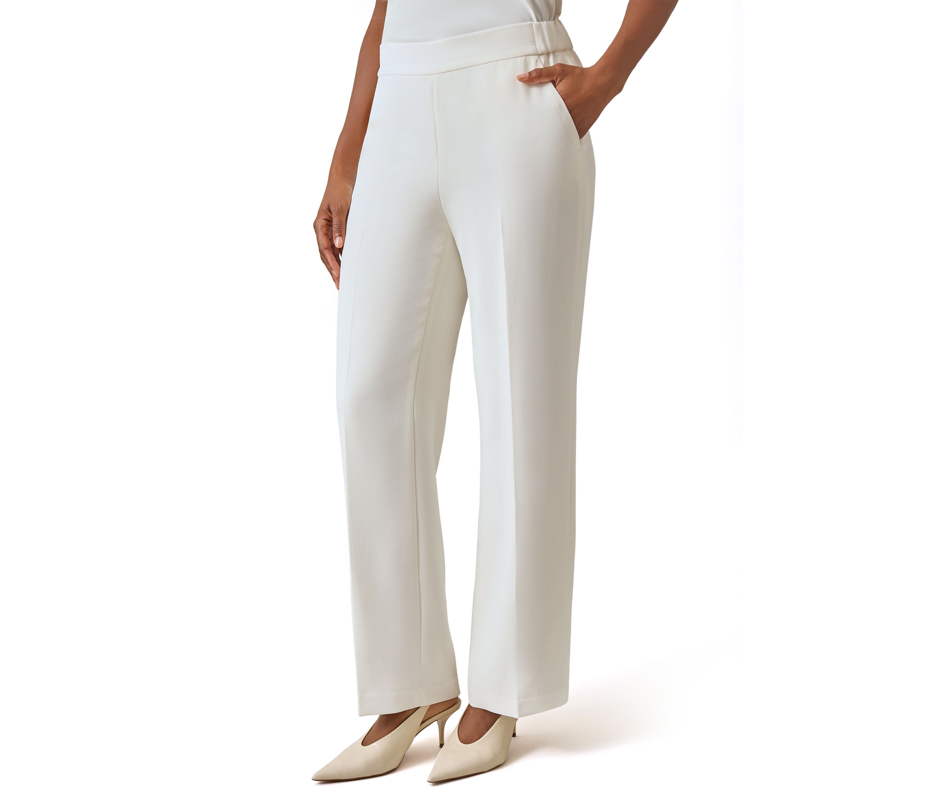 Womens Pull On Elastic Back Pants