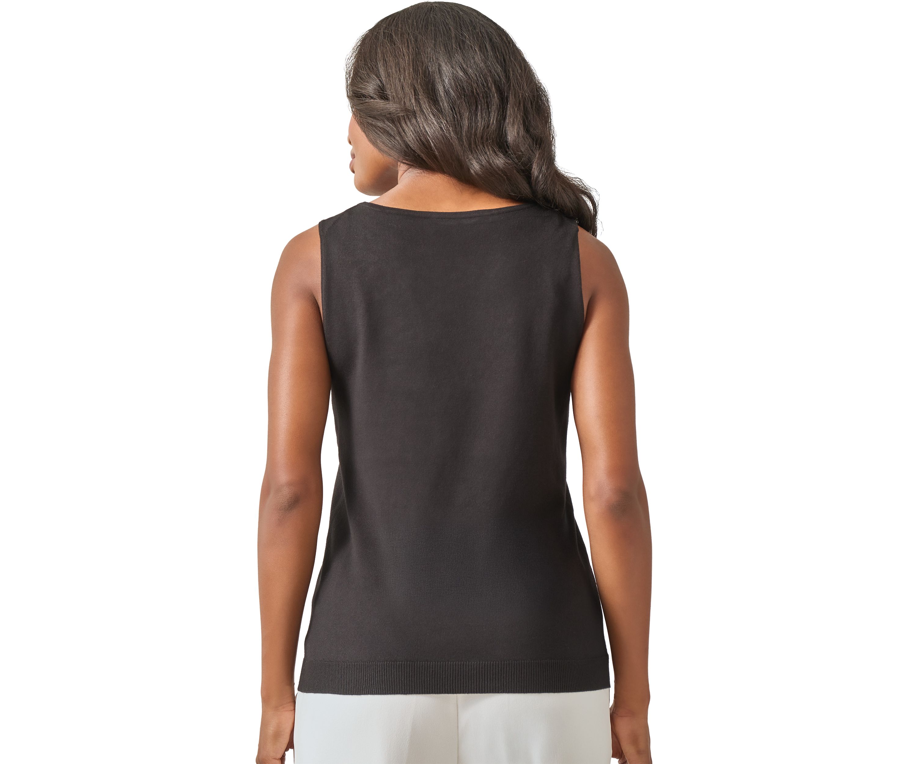 Womens Sleeveless Boat Neck Embroidered Blouse
